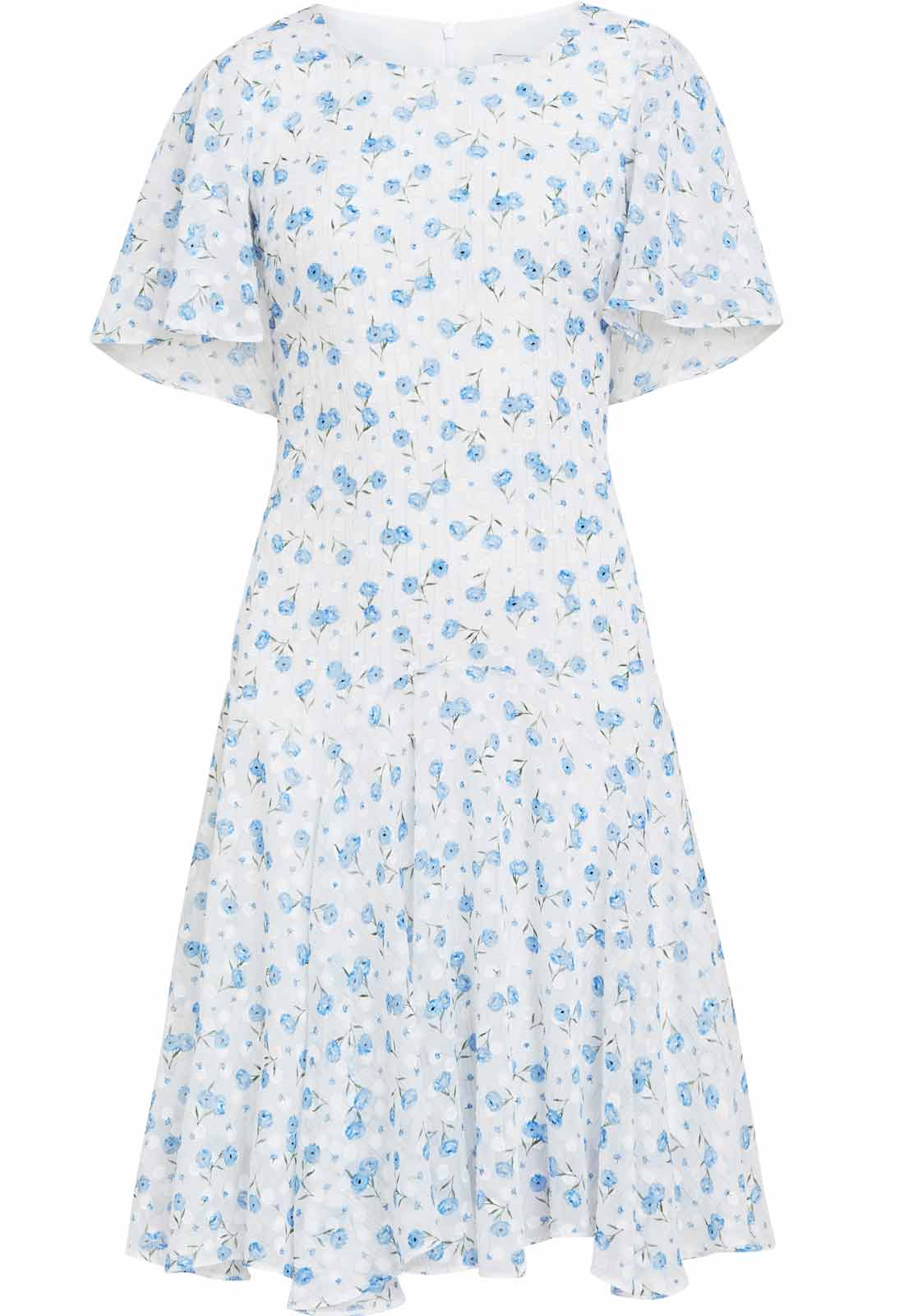 Gina Bacconi Blue Annette Chiffon Dress