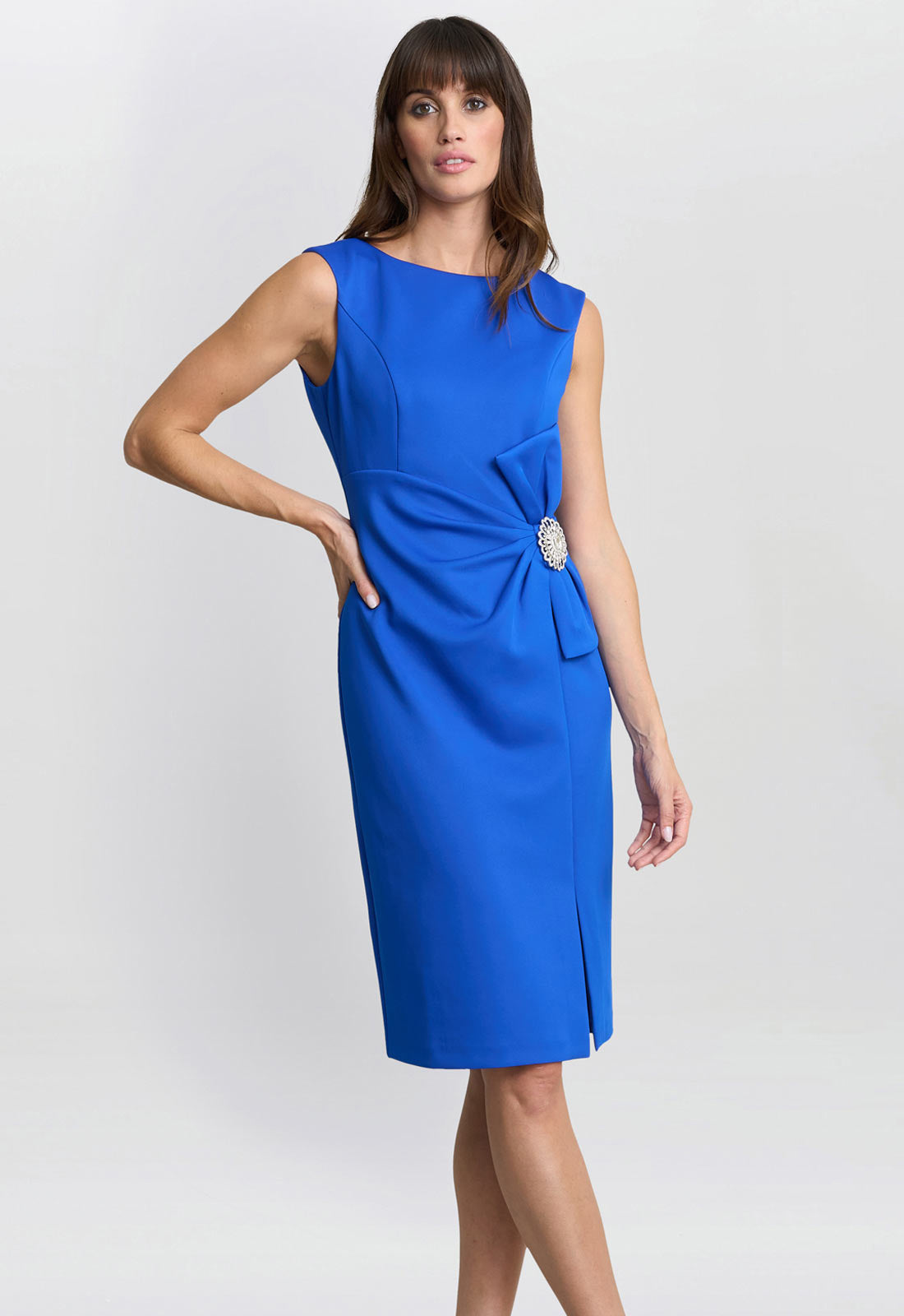 Gina Bacconi Cobalt Elsie Wrap Dress