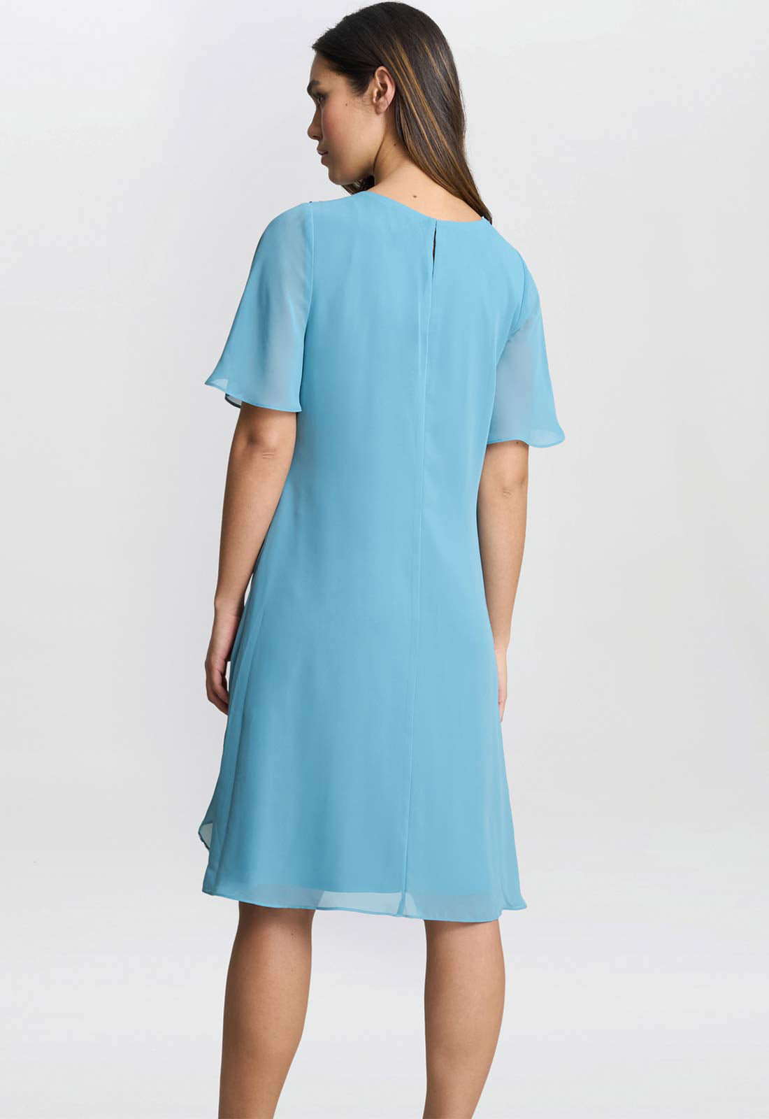 Gina Bacconi Sea Mist Floral Hallie Tier Dress