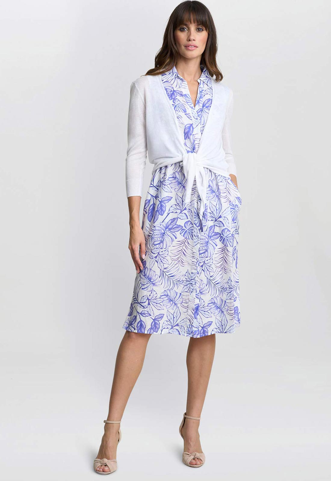 Gina Bacconi White Maya Wrap Top