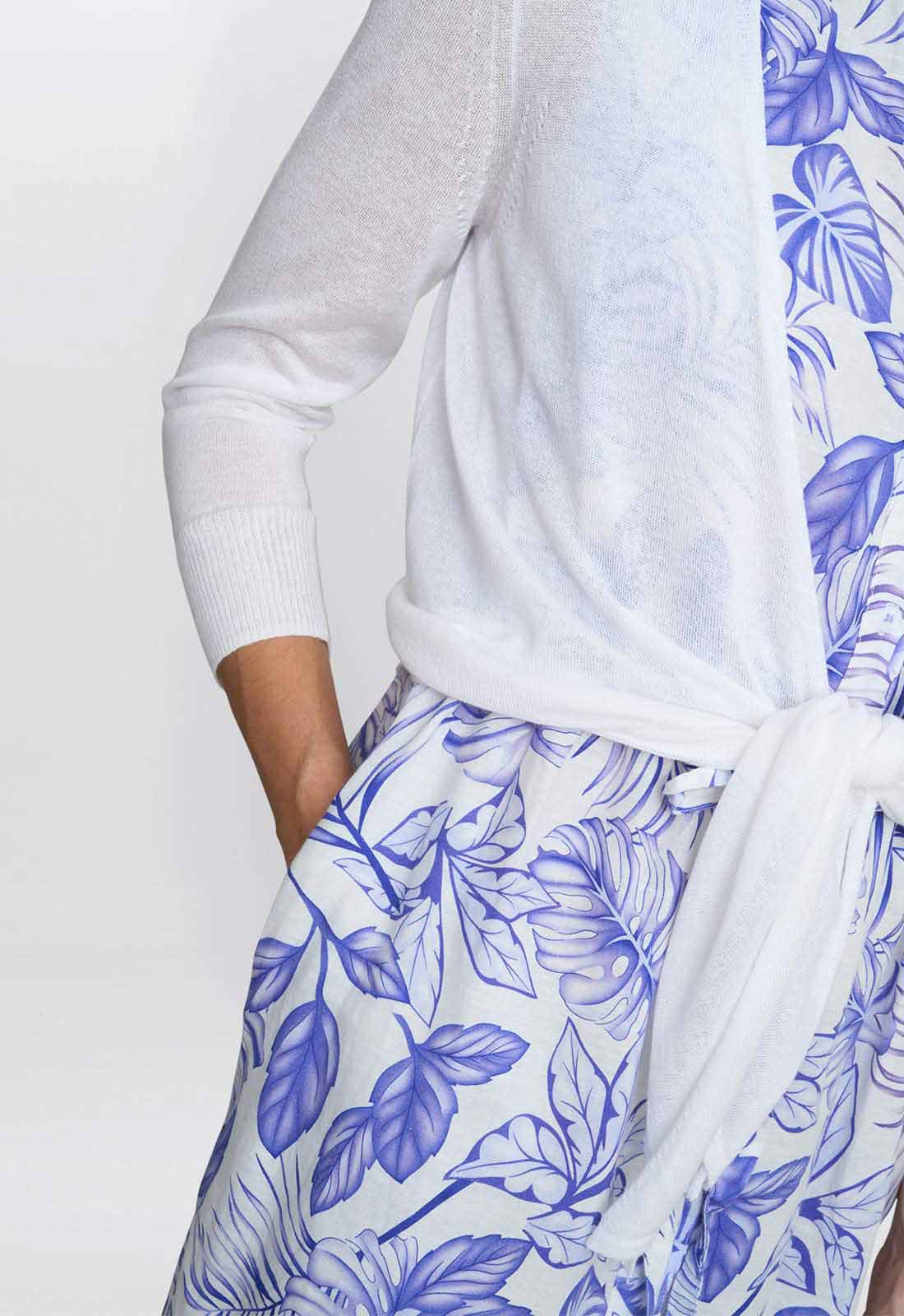 Gina Bacconi White Maya Wrap Top