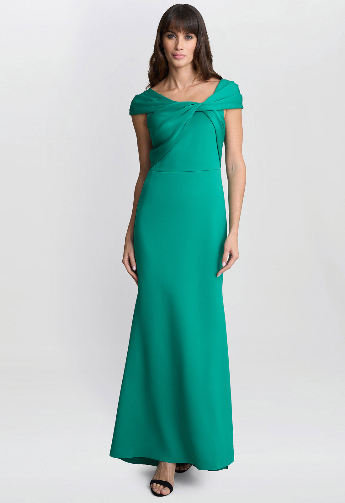 Gina Bacconi Green Jade Willow Twist Knot Maxi Dress Gina Bacconi Green Jade Willow Twist Knot Maxi Dress