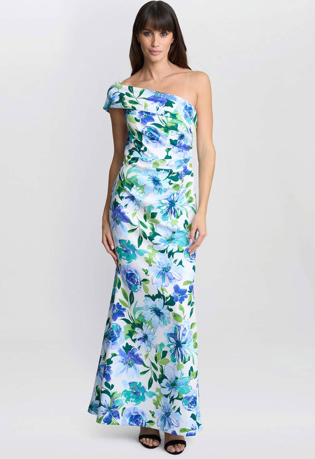 Gina Bacconi Blue Josie Printed Maxi Dress
