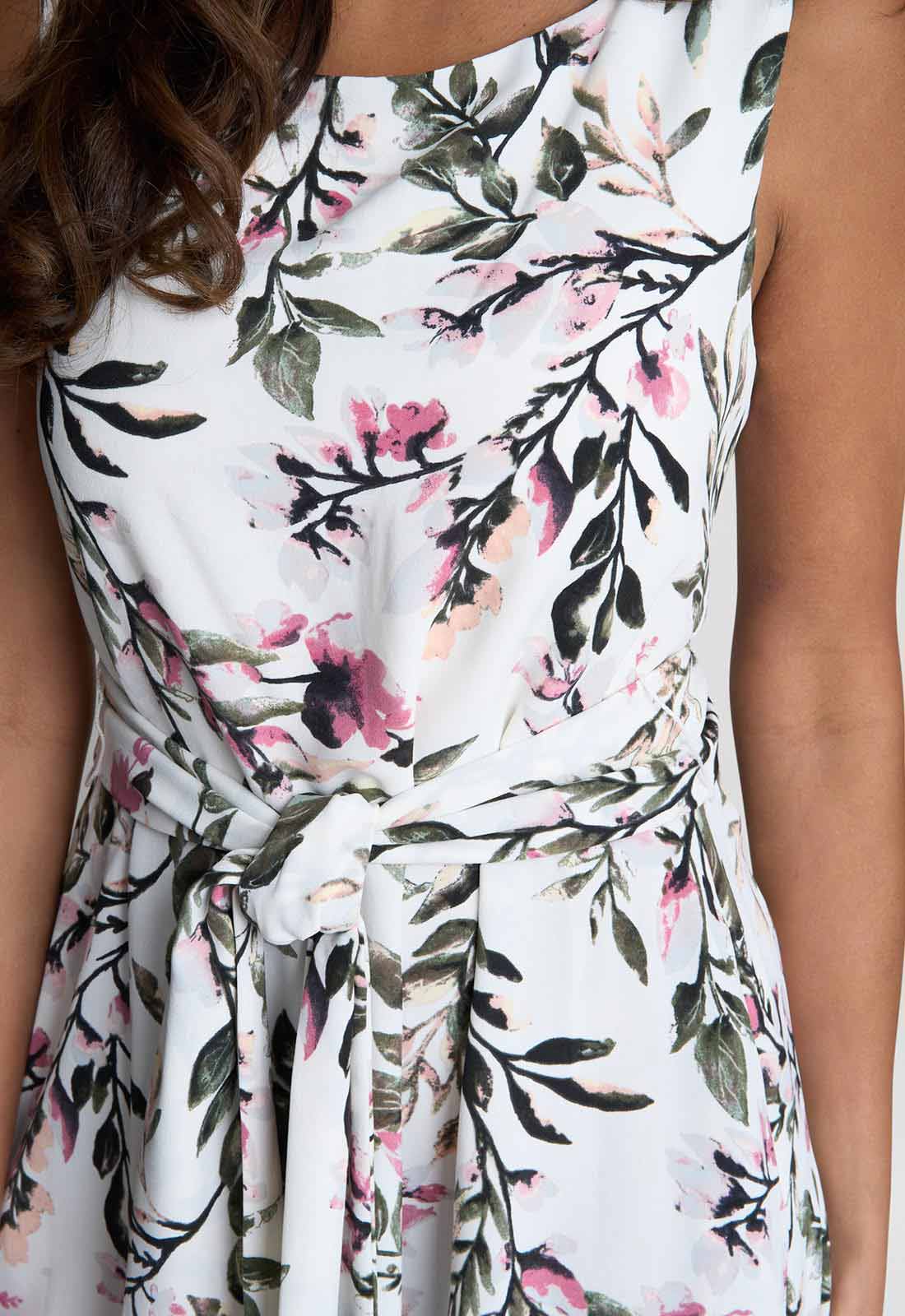 Gina Bacconi Kelly Floral Printed Dress in Multi