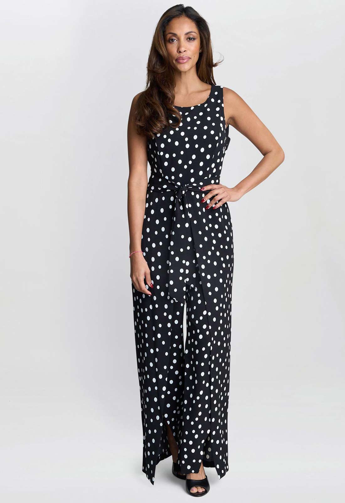 Gina Bacconi Black Jolie Spot Jumpsuit