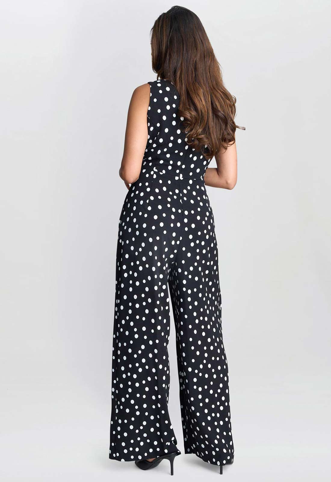 Gina Bacconi Black Jolie Spot Jumpsuit