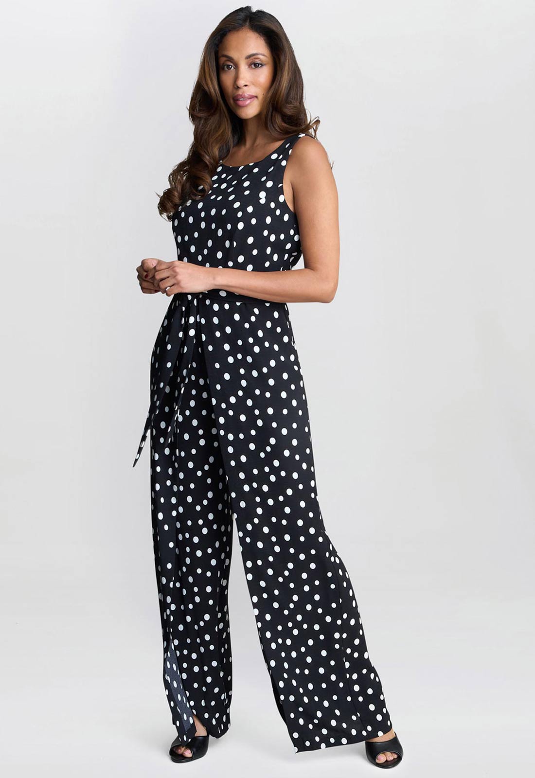Gina Bacconi Black Jolie Spot Jumpsuit