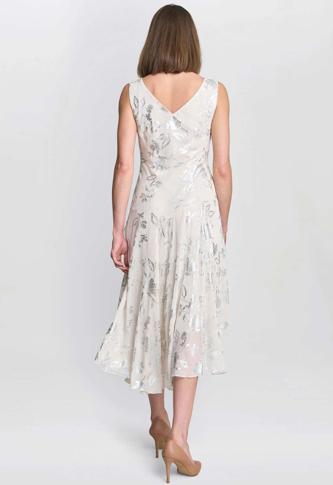 Gina Bacconi CHAMPAGNE Leanne Jacquard Dress