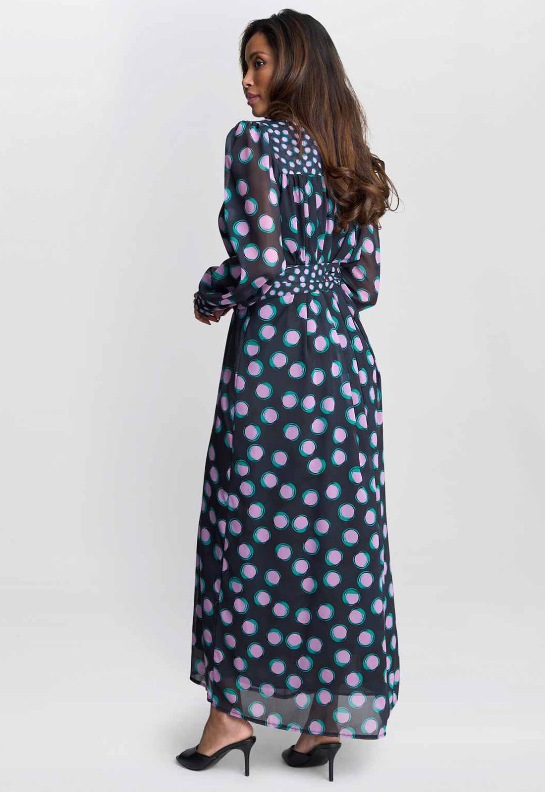 Gina Bacconi Navy / Multi Renata Boho Dress