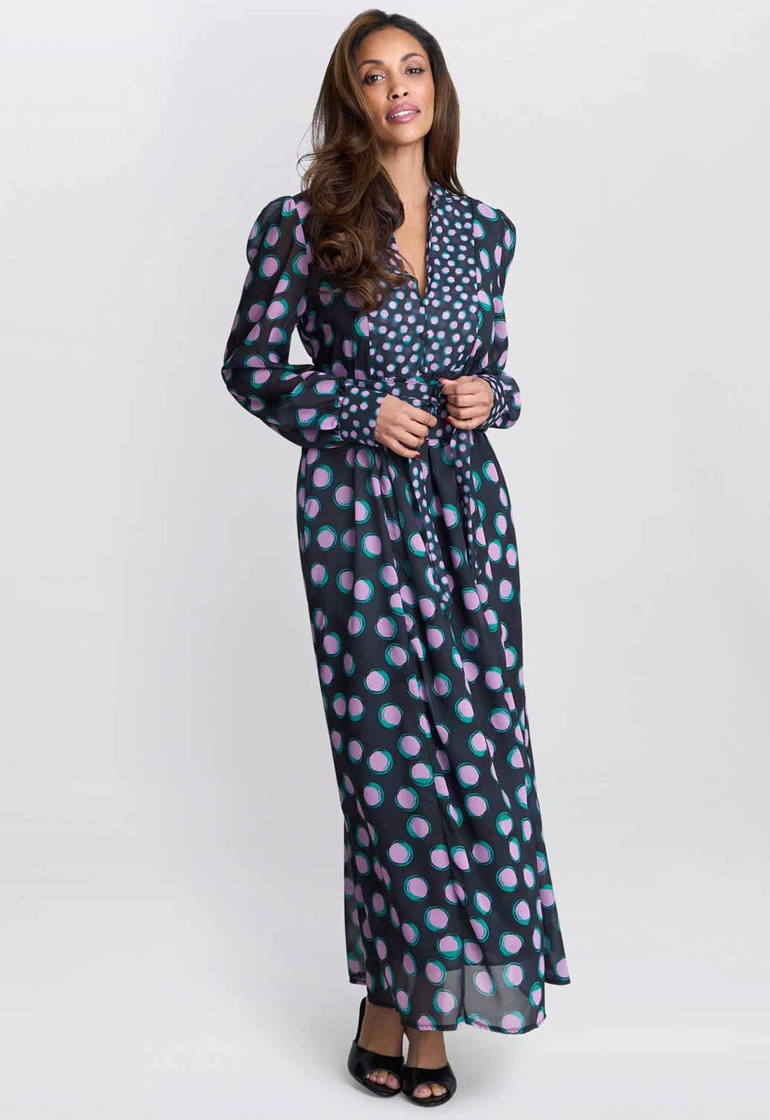 Gina Bacconi Navy / Multi Renata Boho Dress