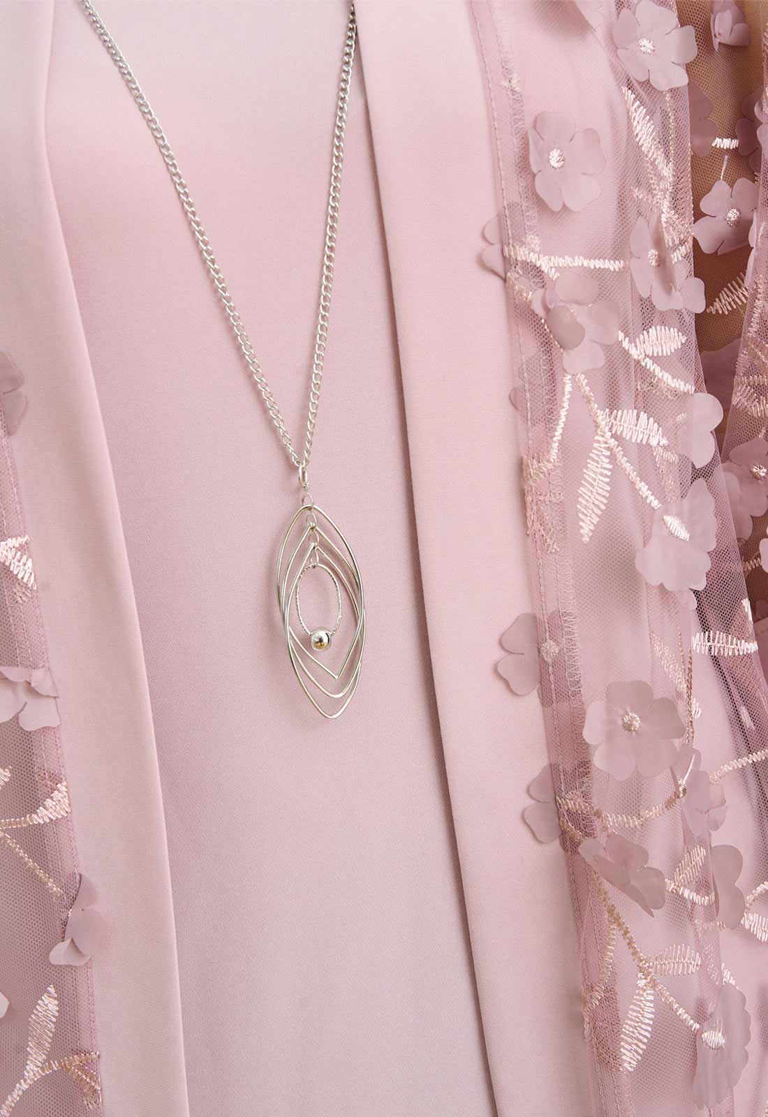 close up of necklace for wedding set