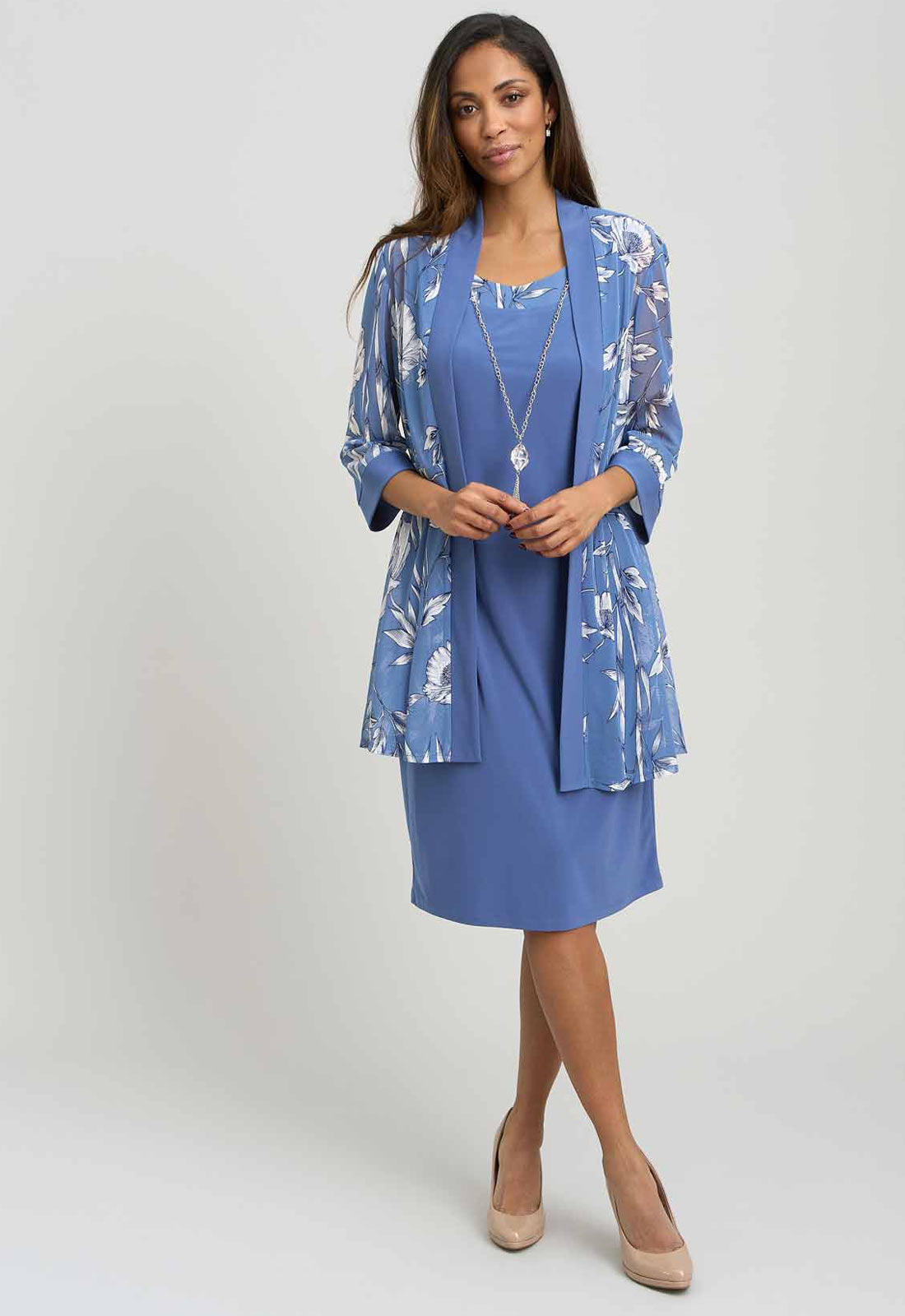 Gina Bacconi WEDGEWOOD Milana Printed Dress And Jacket