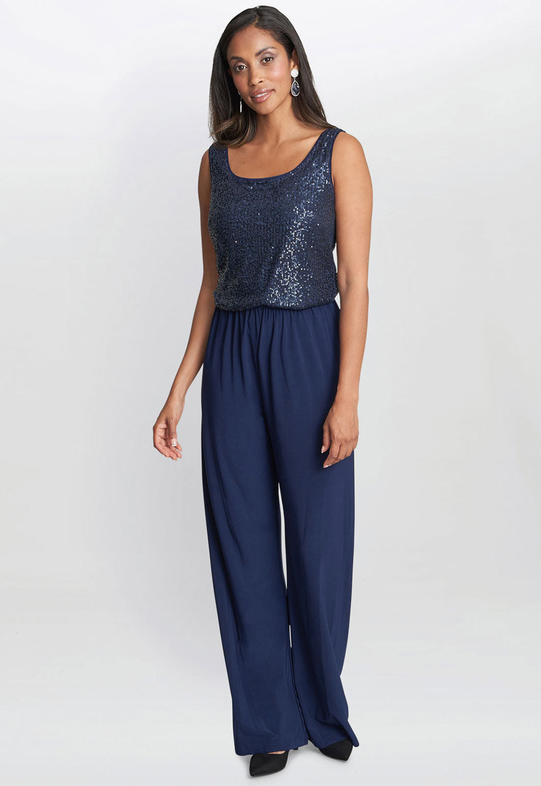 Gina Bacconi Navy Sharlene Dressy Trouser