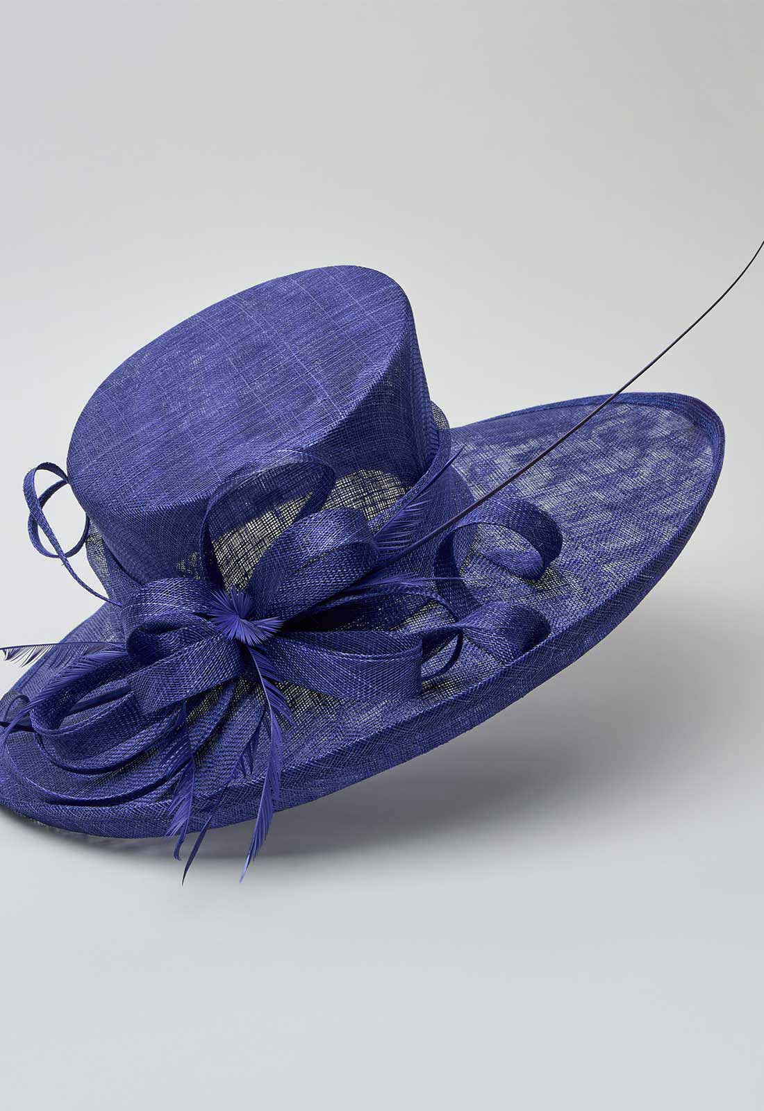 Gina Bacconi Navy Wide Brimmed Hat