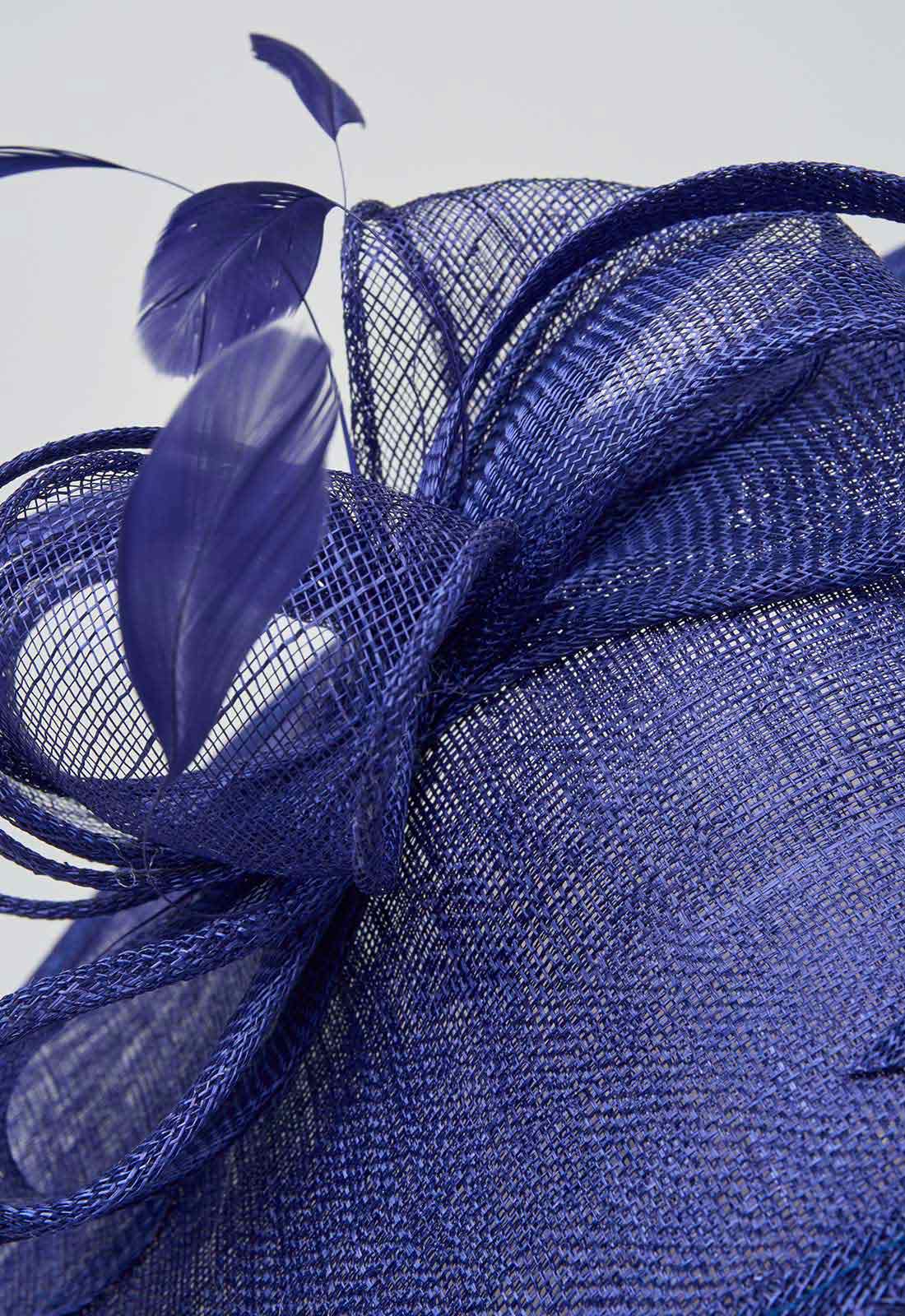 Gina Bacconi Navy Small Oval Fascinator