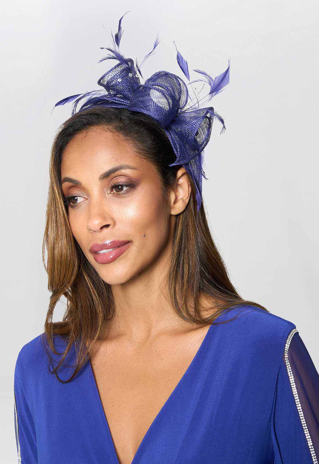 Gina Bacconi Cobalt Medium Disc Fascinator