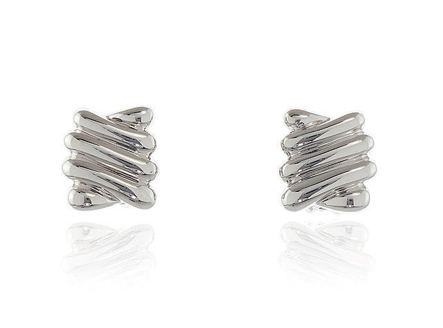 Cachet London Safara Silver Clip On Earrings