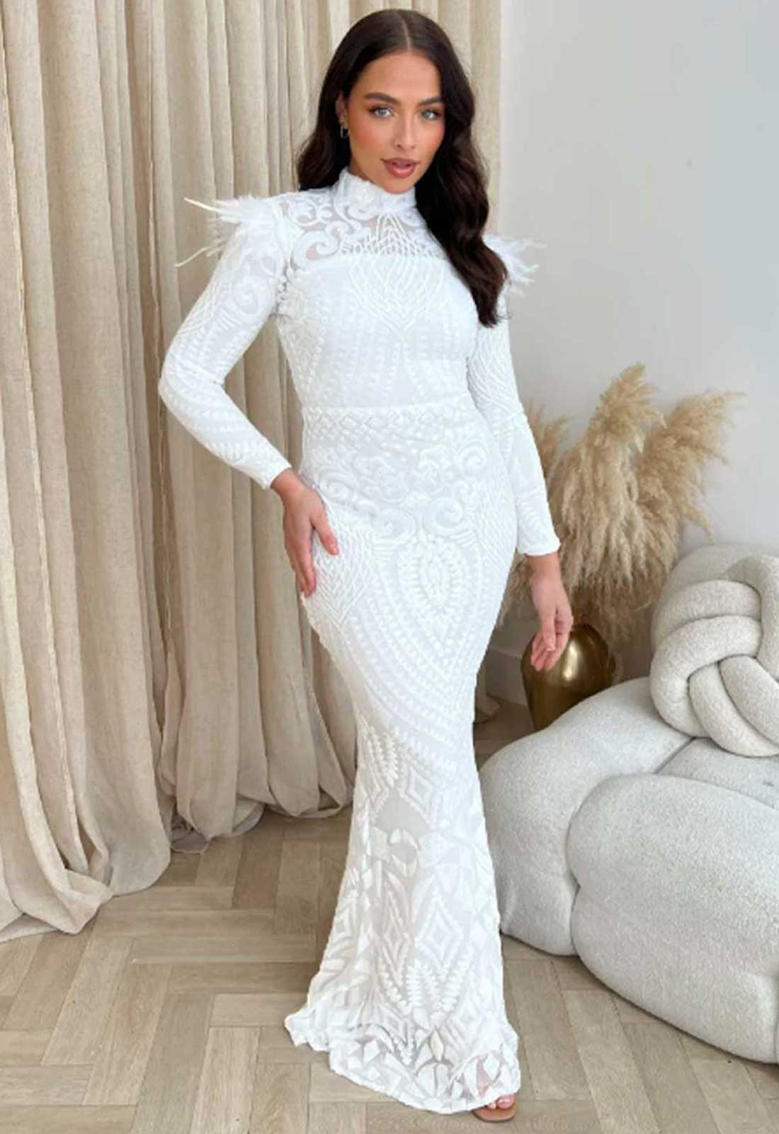 Nazz Collection White Saint Maxi Dress Nazz Collection White Saint Maxi Dress