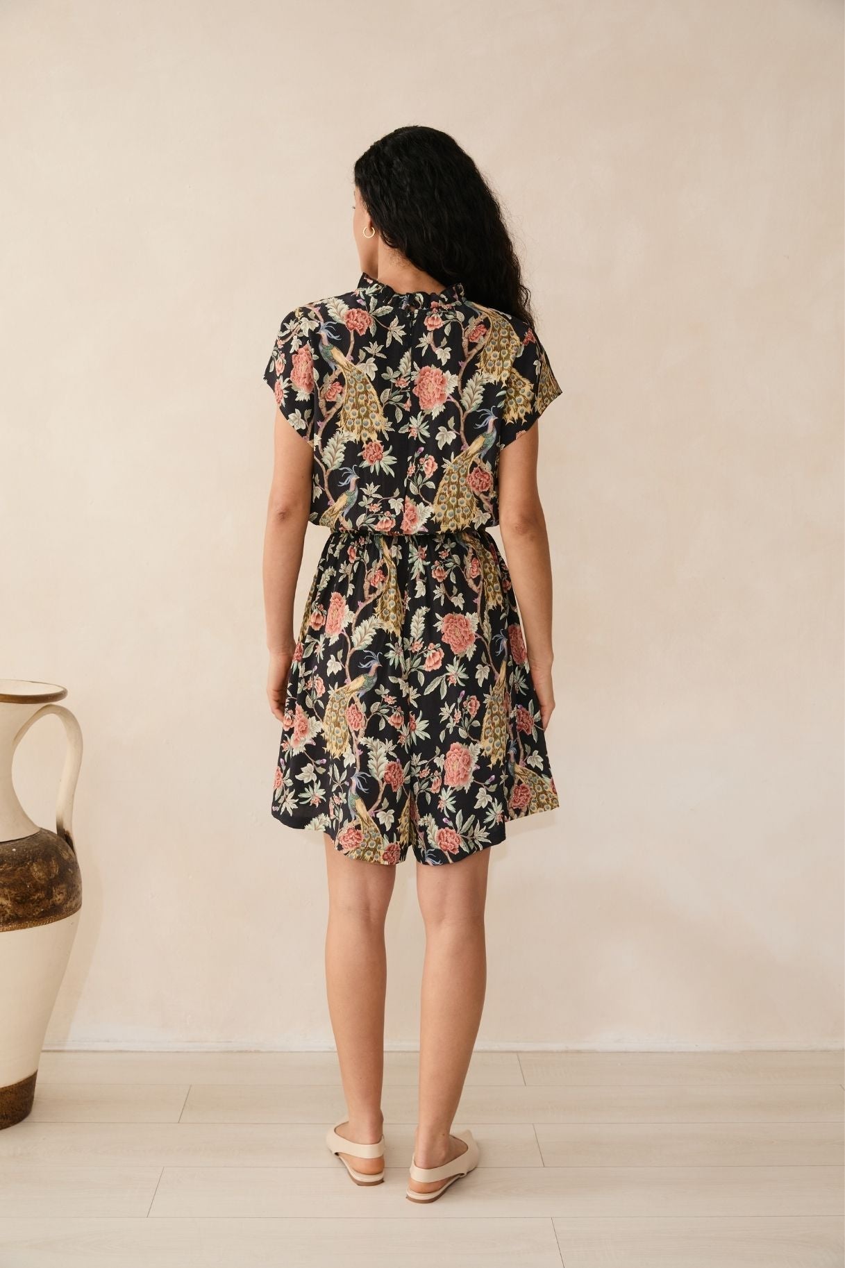 Raishma Studio Black Samara Black Playsuit