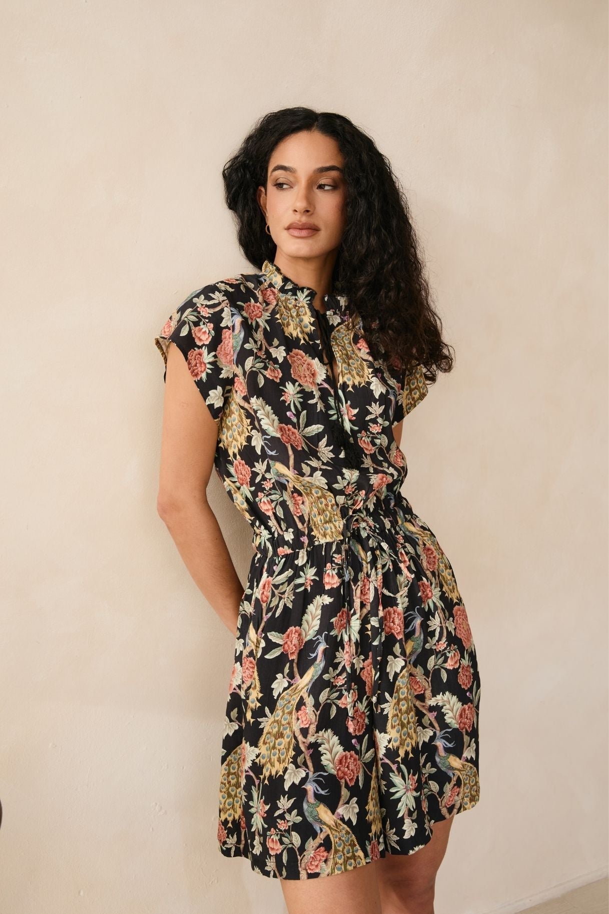 Raishma Studio Black Samara Black Playsuit