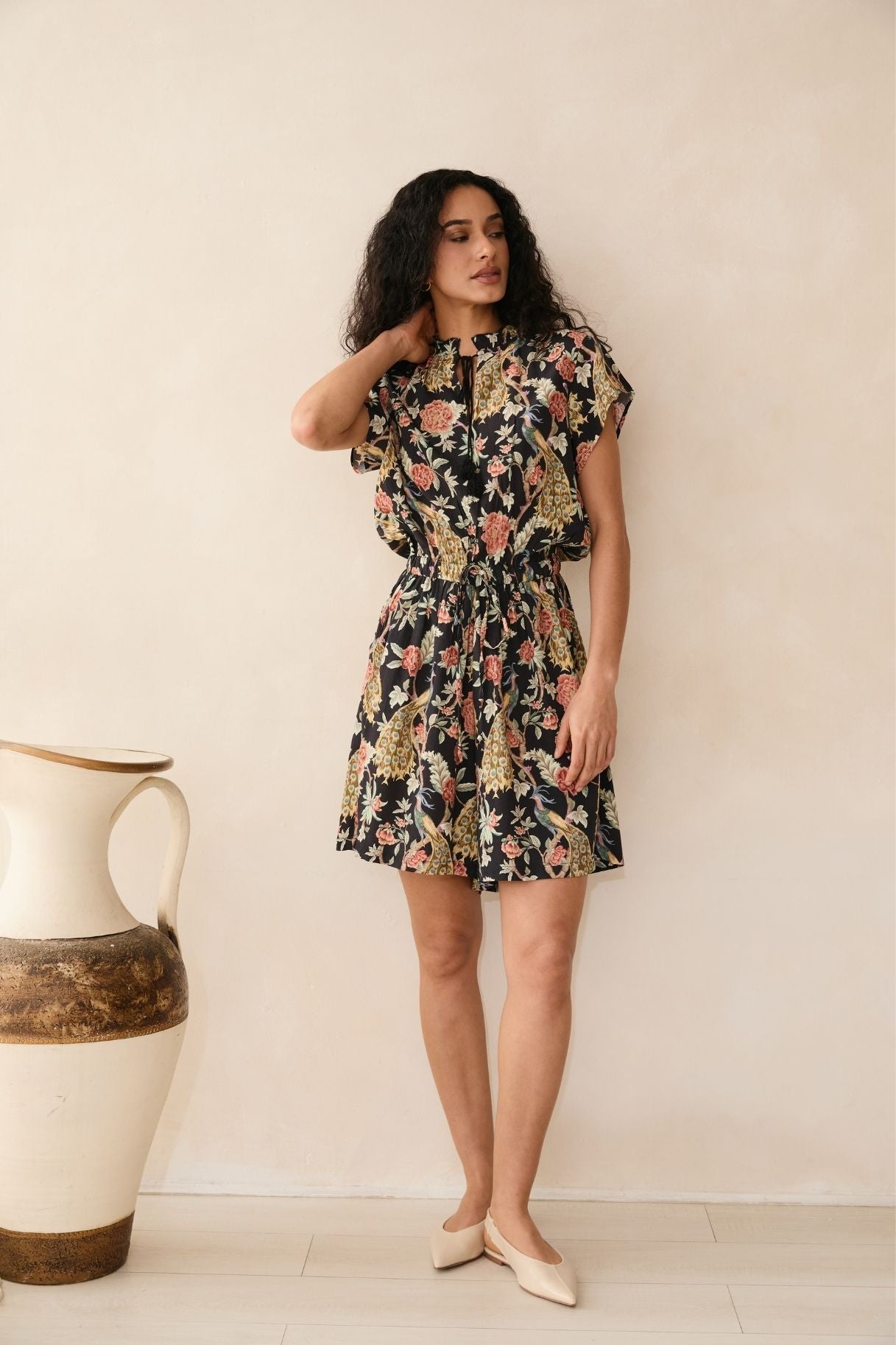 Raishma Studio Black Samara Black Playsuit