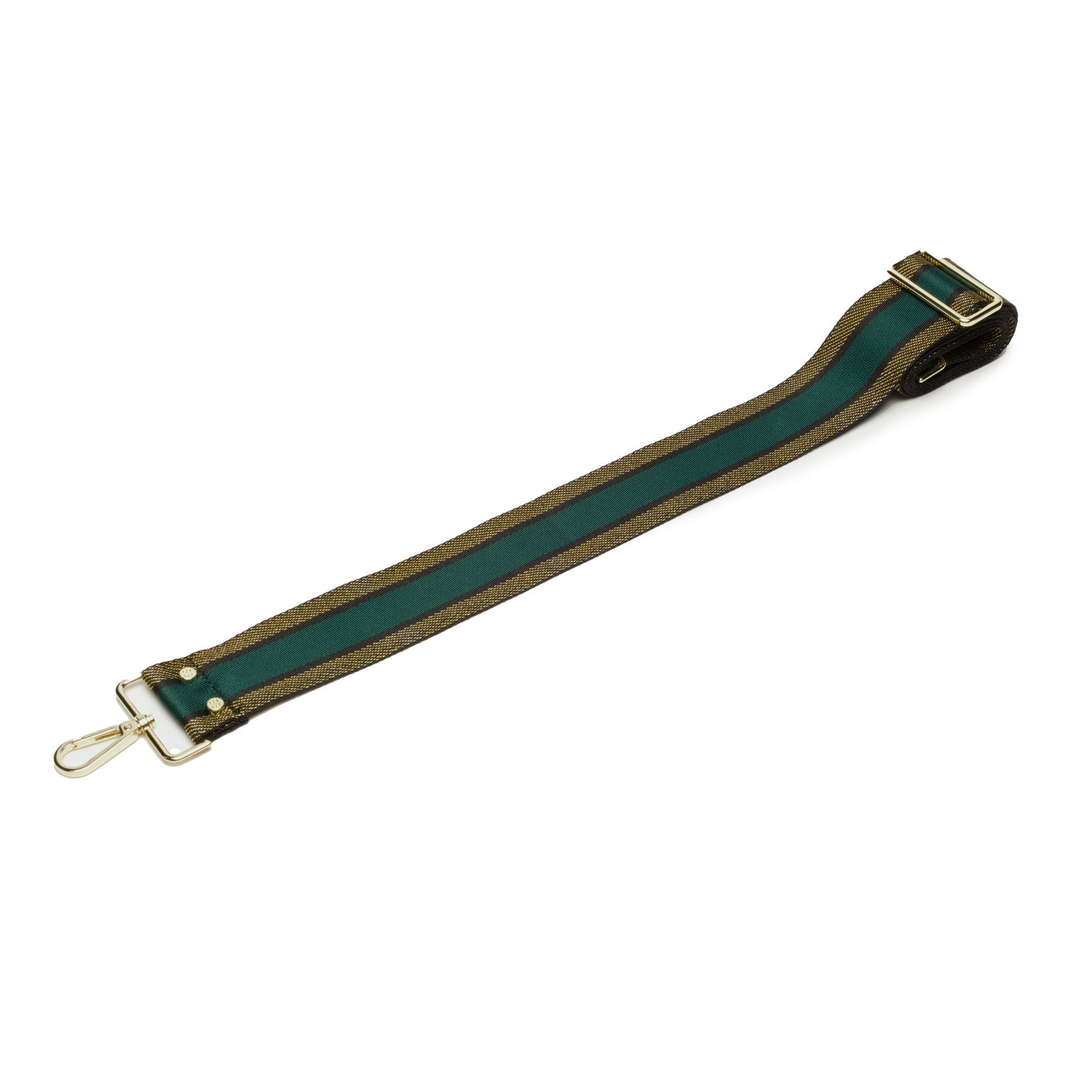 Elie Beaumont Crossbody strap - Green Gold Trim