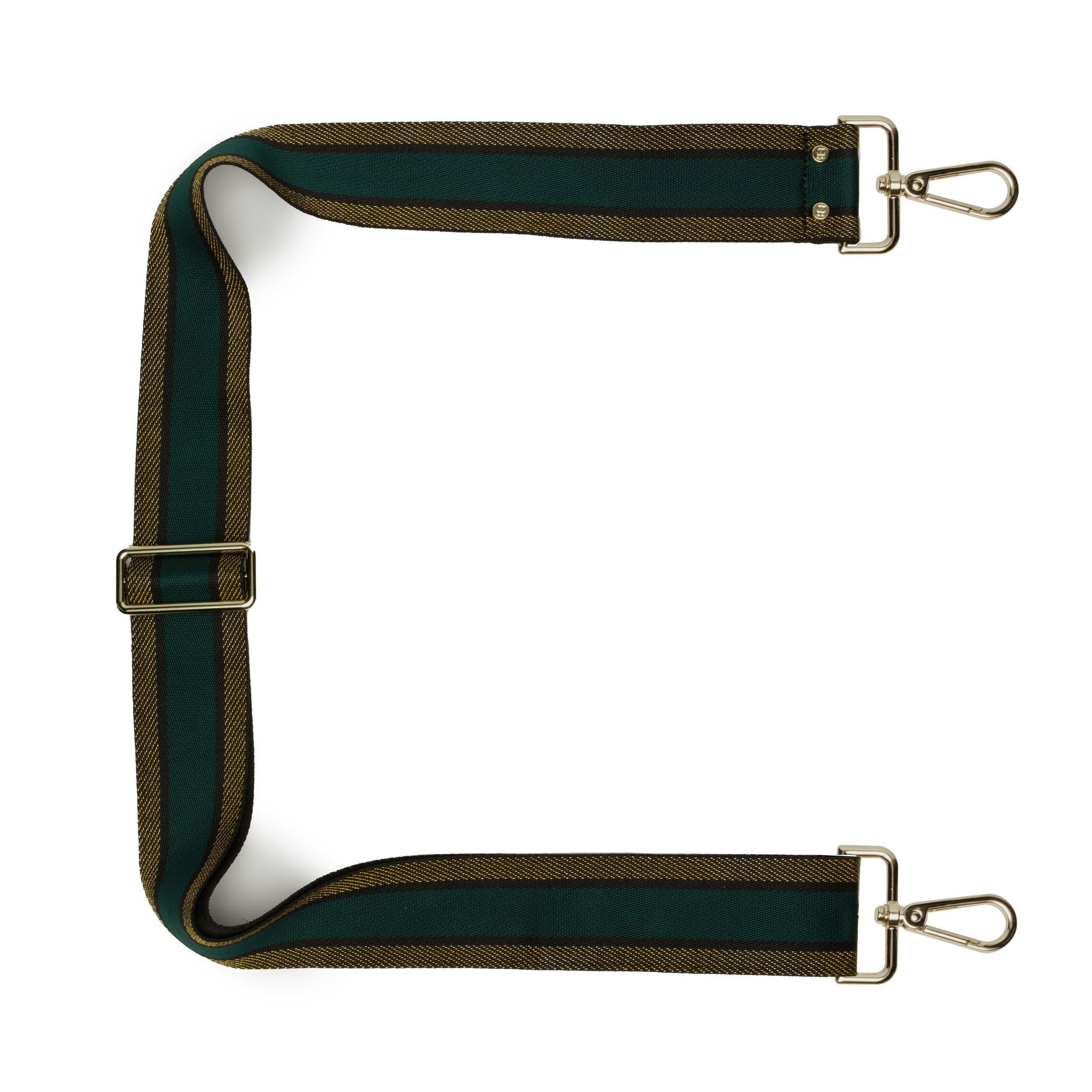 Elie Beaumont Crossbody strap - Green Gold Trim