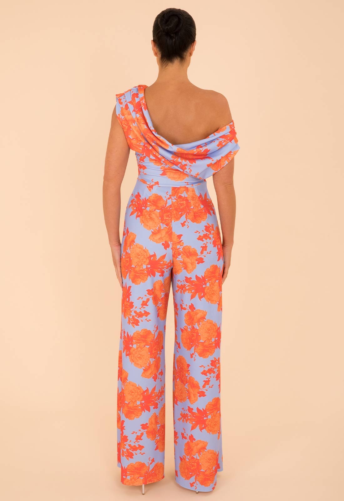 Atom Label Powder Blue And Orange Venice Jumpsuit