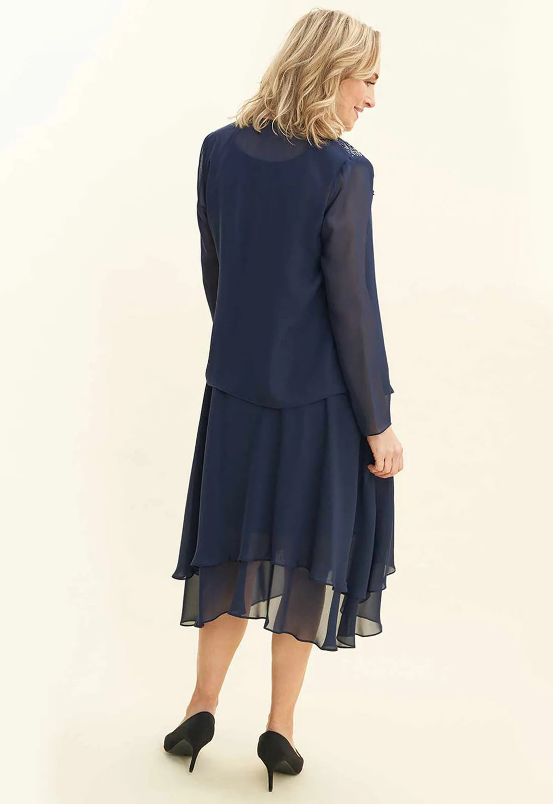 Gina Bacconi Navy Lillibeth Dress with jacket