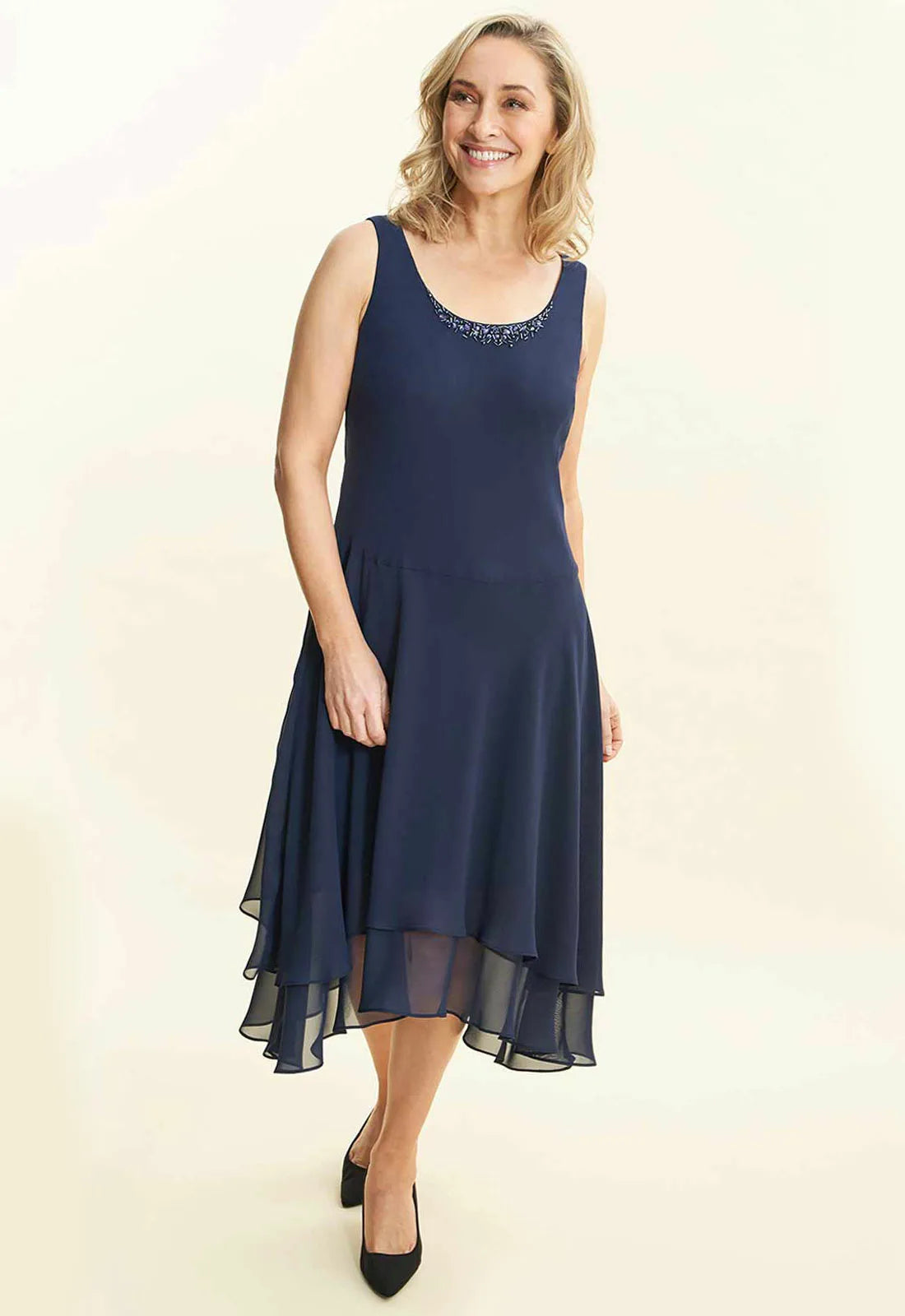 Gina Bacconi Navy Lillibeth Dress with Jacket