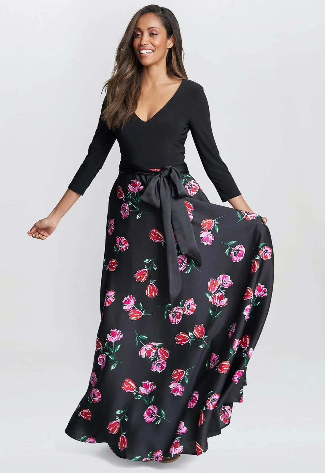 Gina Bacconi Floral Athena Maxi Dress