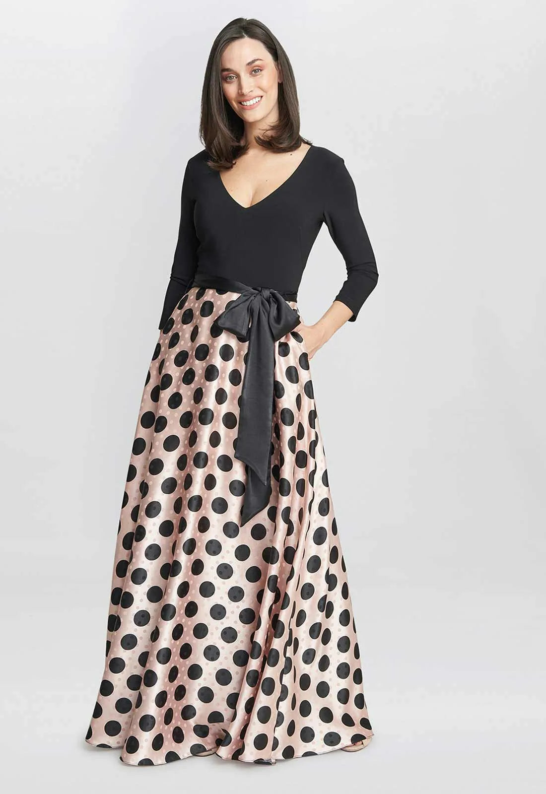 Gina Bacconi Ester Spot Maxi Dress