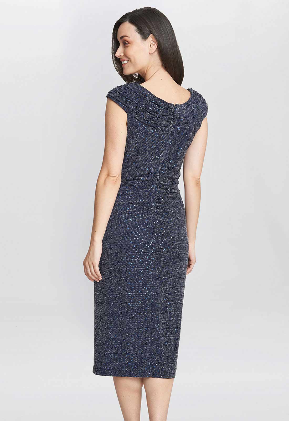 Gina Bacconi Blue Celia Cocktail Dress