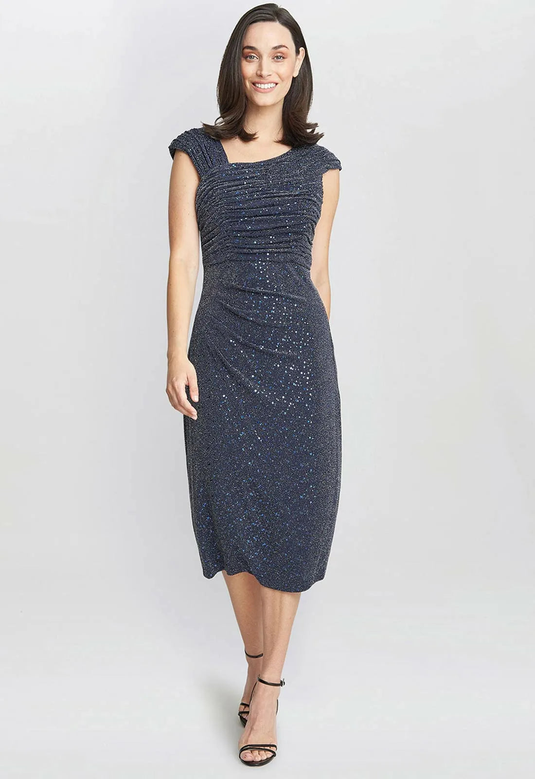 Gina Bacconi Blue Celia Cocktail Dress