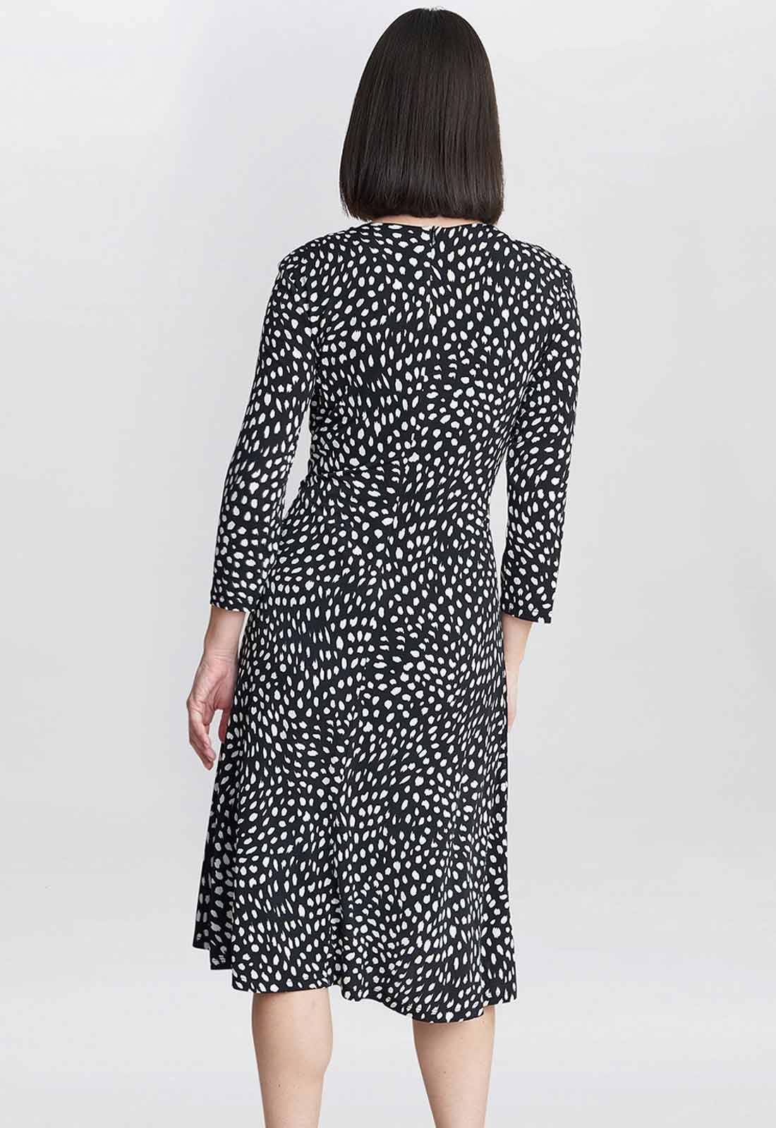 Gina Bacconi Black Camilla Print Dress
