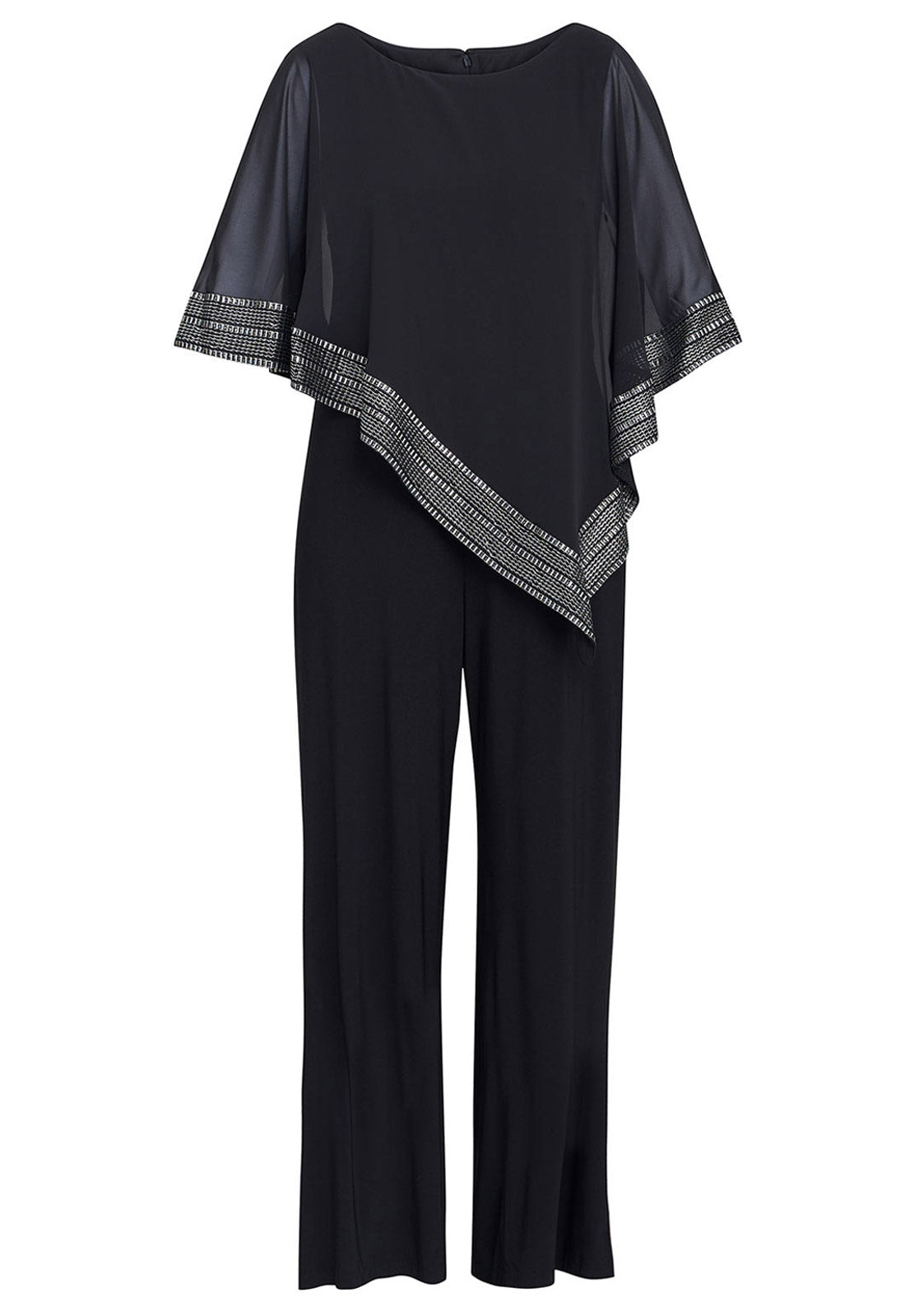 Gina Bacconi Black Eve Cape Jumpsuit