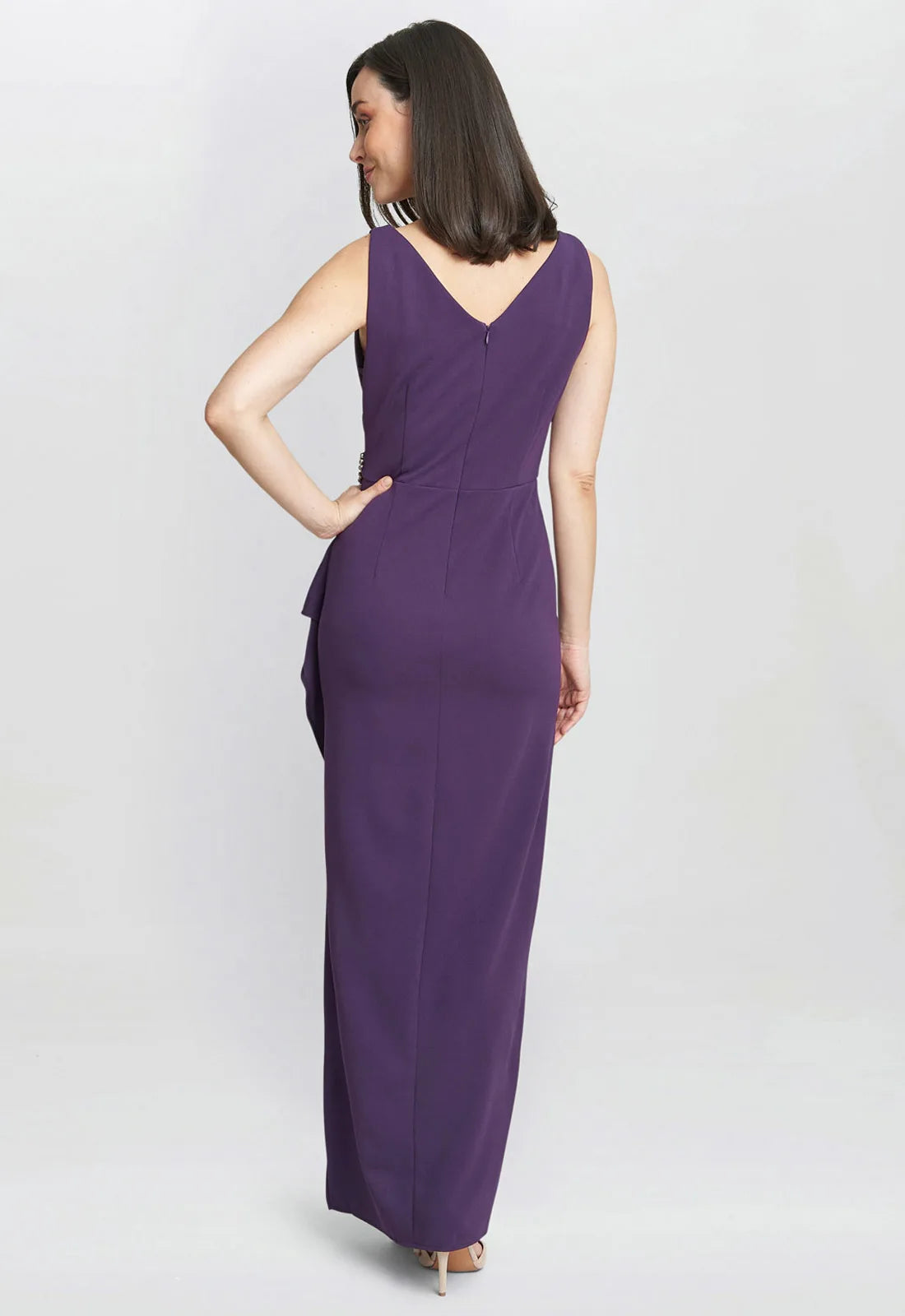 Gina Bacconi Purple Neena Maxi Dress