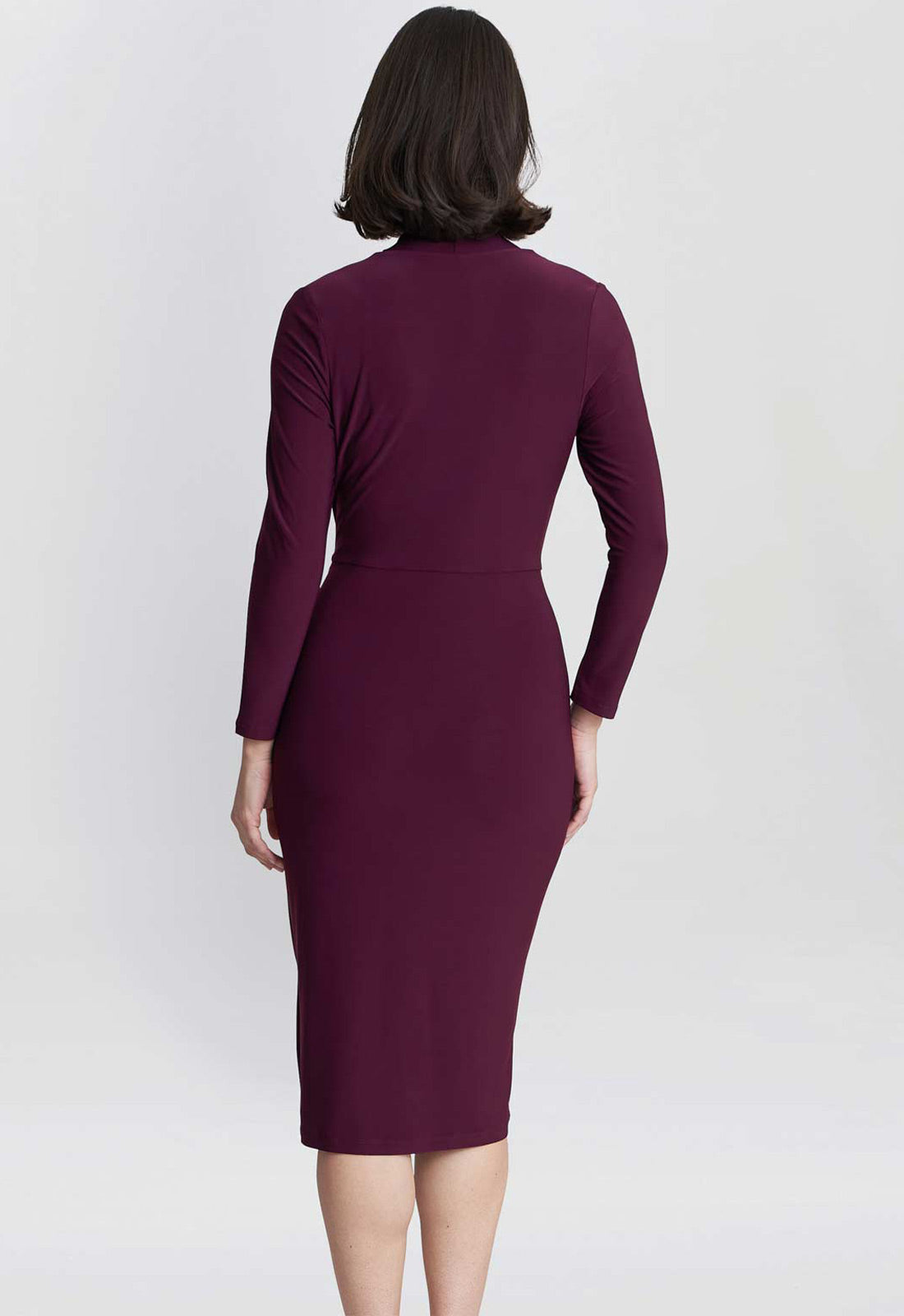 Gina Bacconi Plum Gloria Jersey Wrap Dress