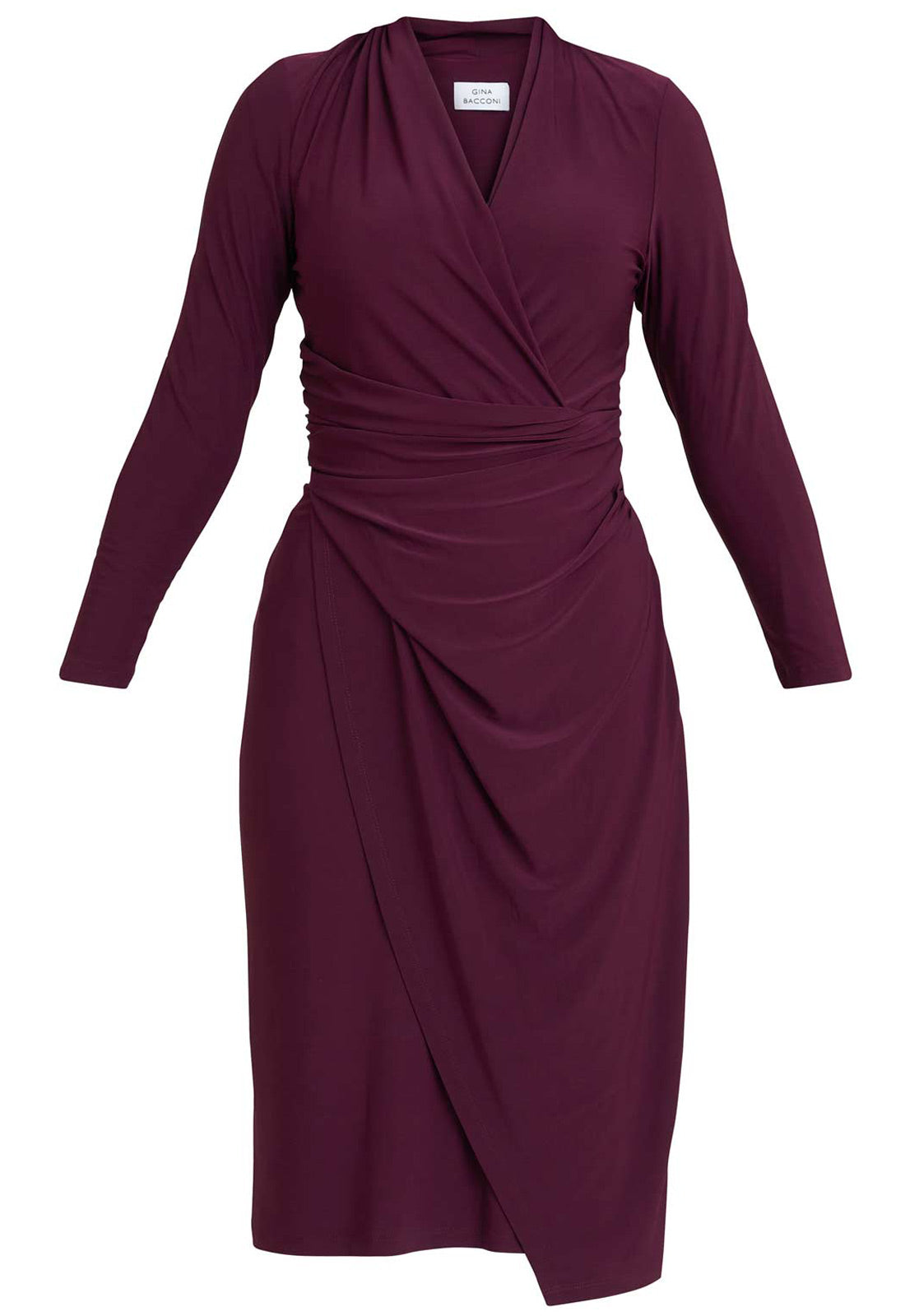Gina Bacconi Plum Gloria Jersey Wrap Dress