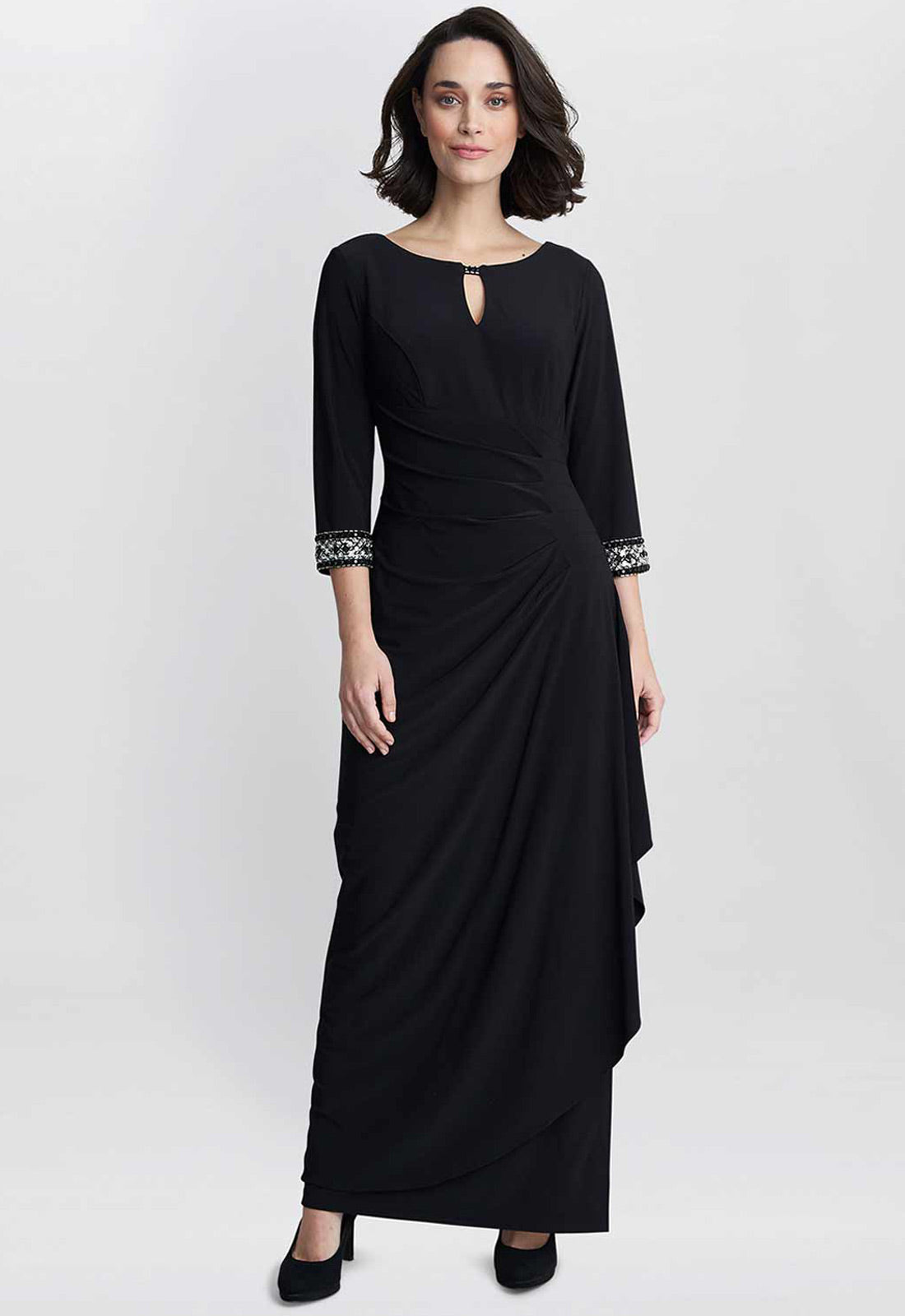 Gina Bacconi Black Jean Maxi Dress