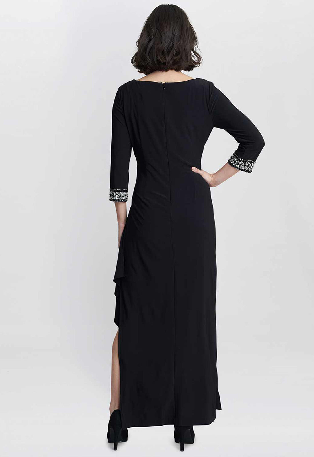 Gina Bacconi Black Jean Maxi Dress