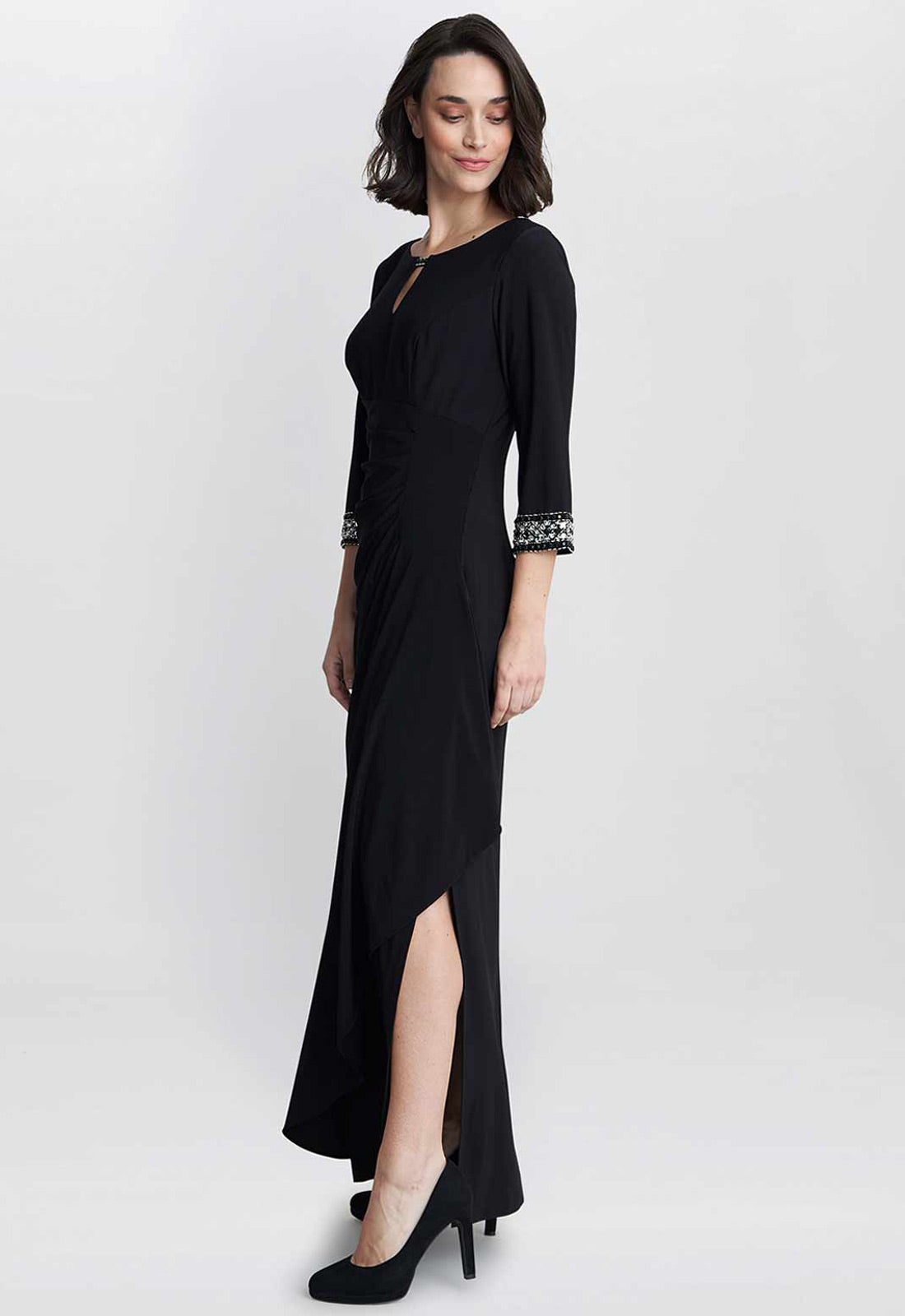 Gina Bacconi Black Jean Maxi Dress