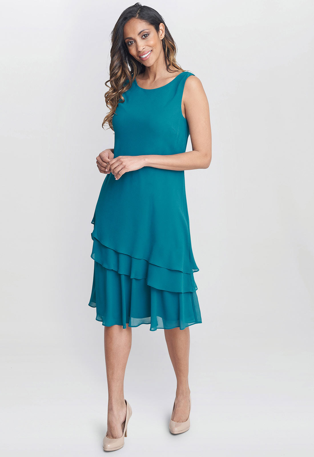 Gina Bacconi Teal Lola Jacket And Dress