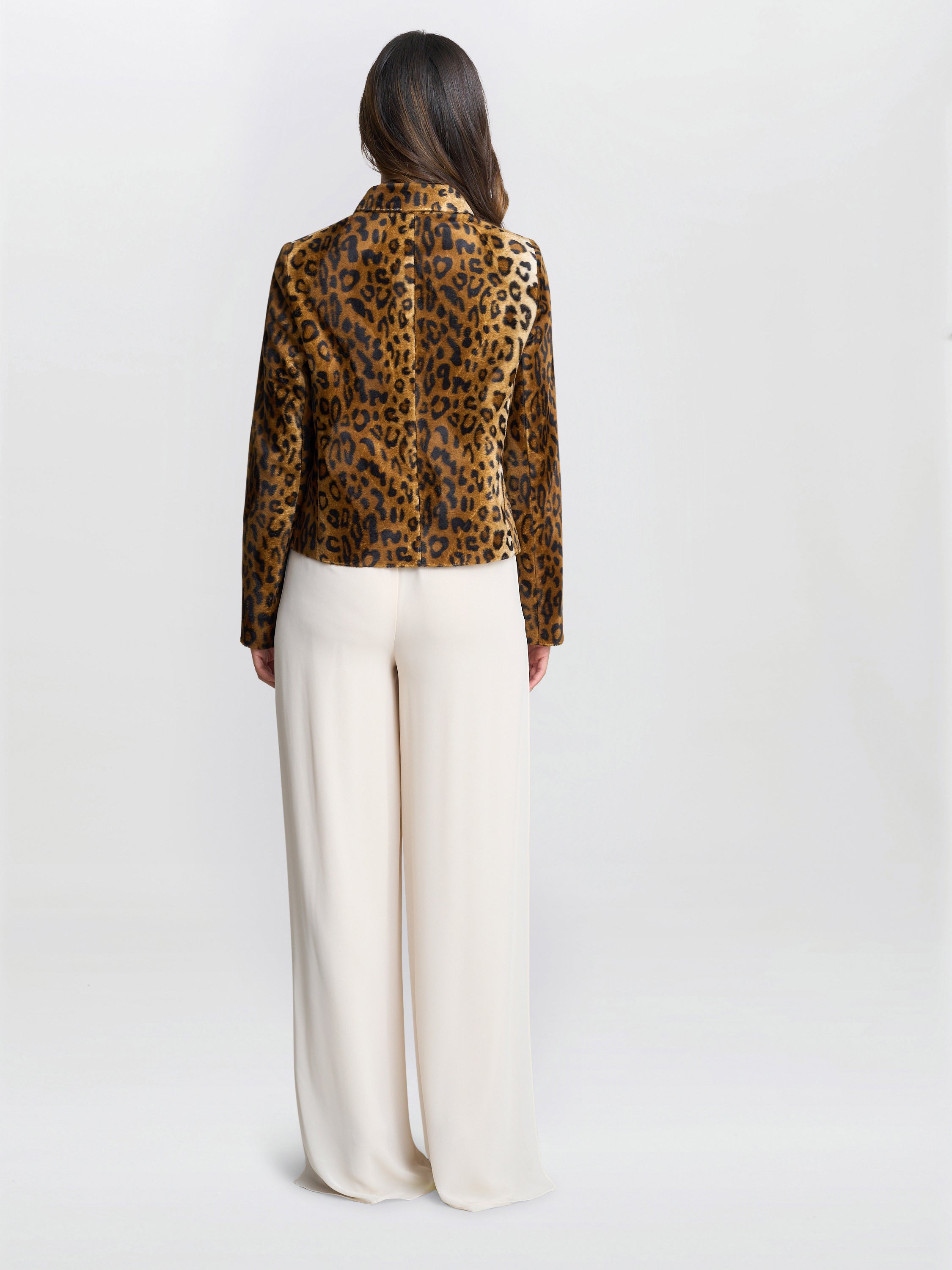 Gina Bacconi Brown Madelyn Leopard Jacket