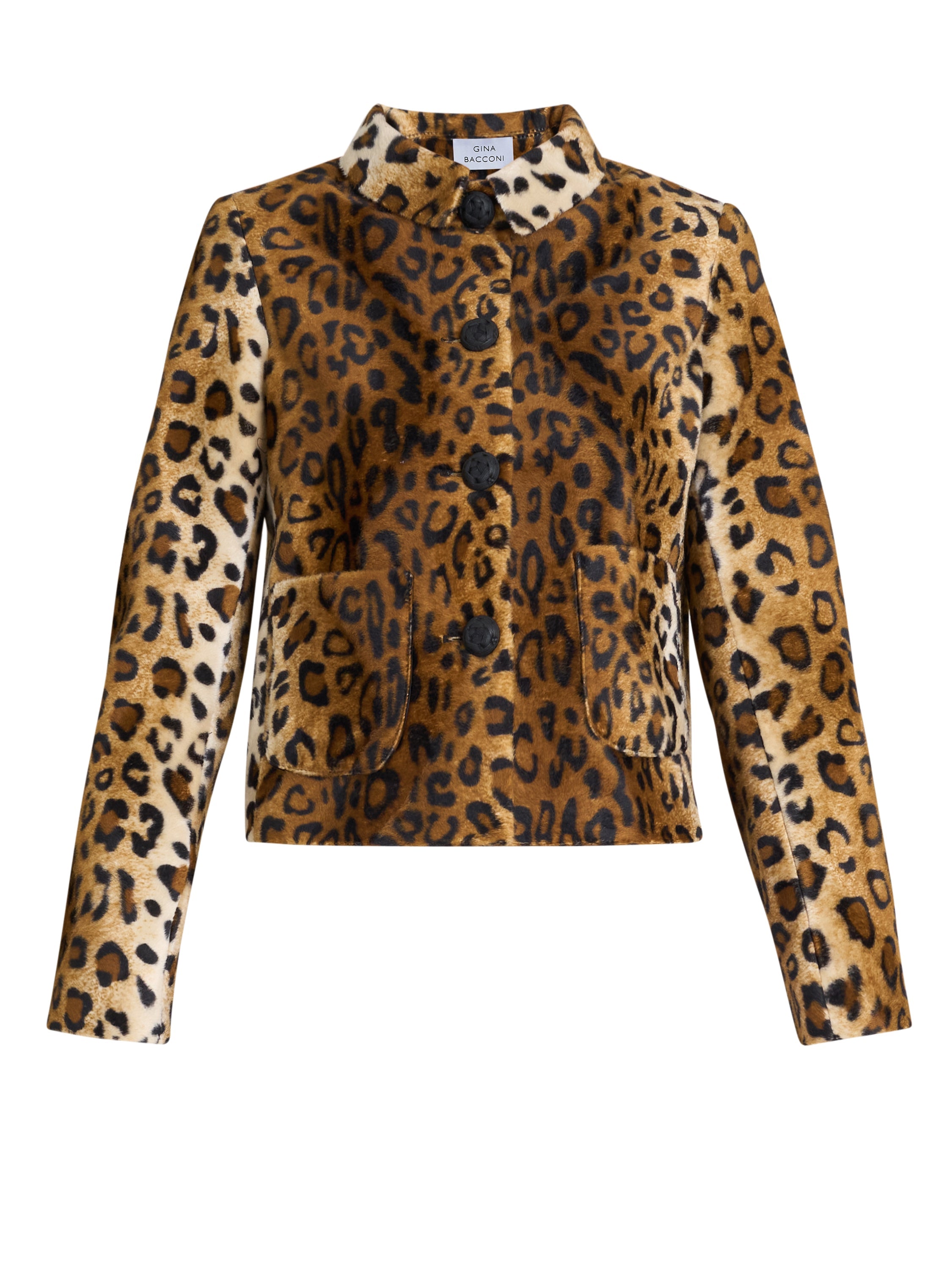 Gina Bacconi Brown Madelyn Leopard Jacket