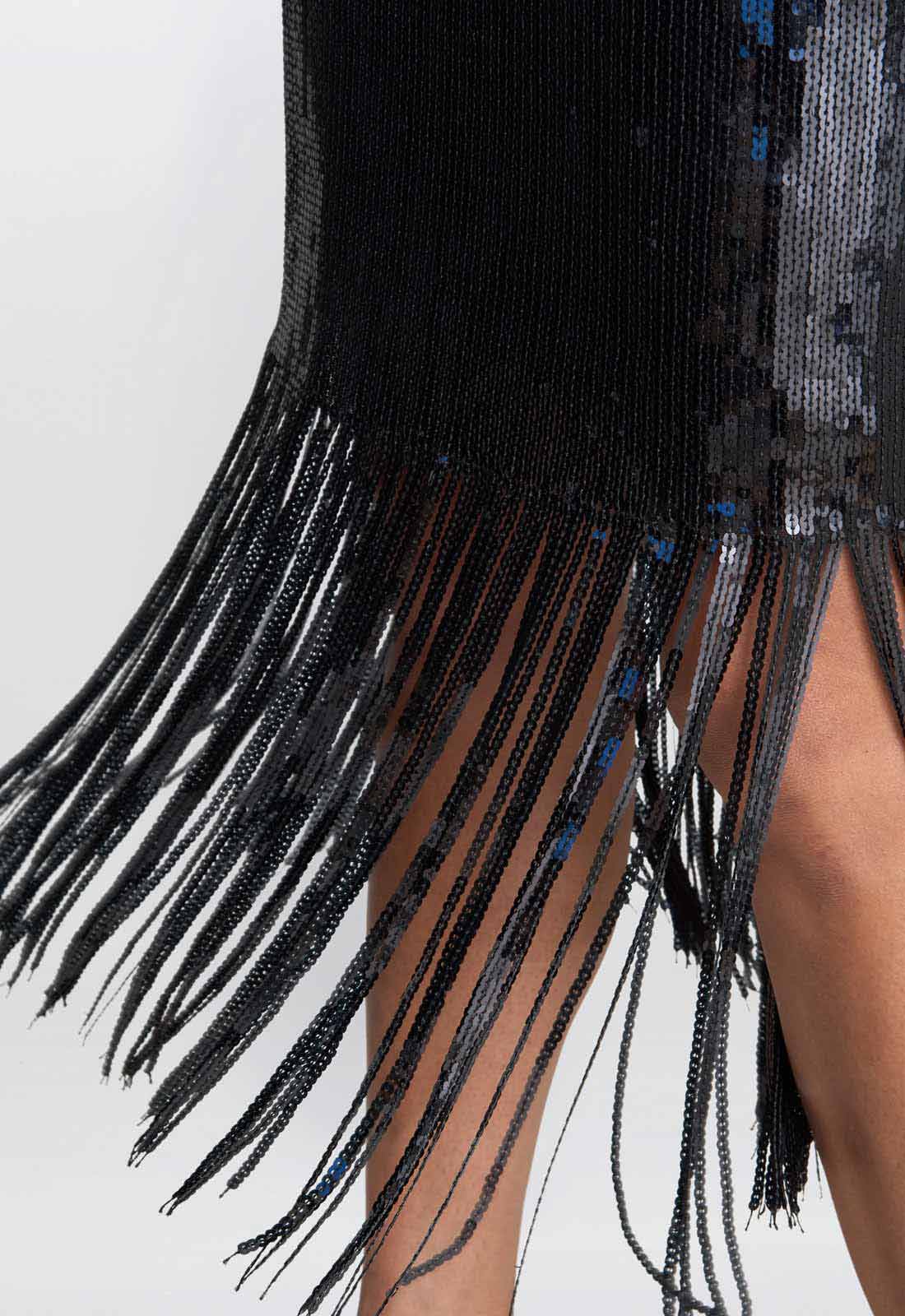 close up of the tassle on a Breanna dress
