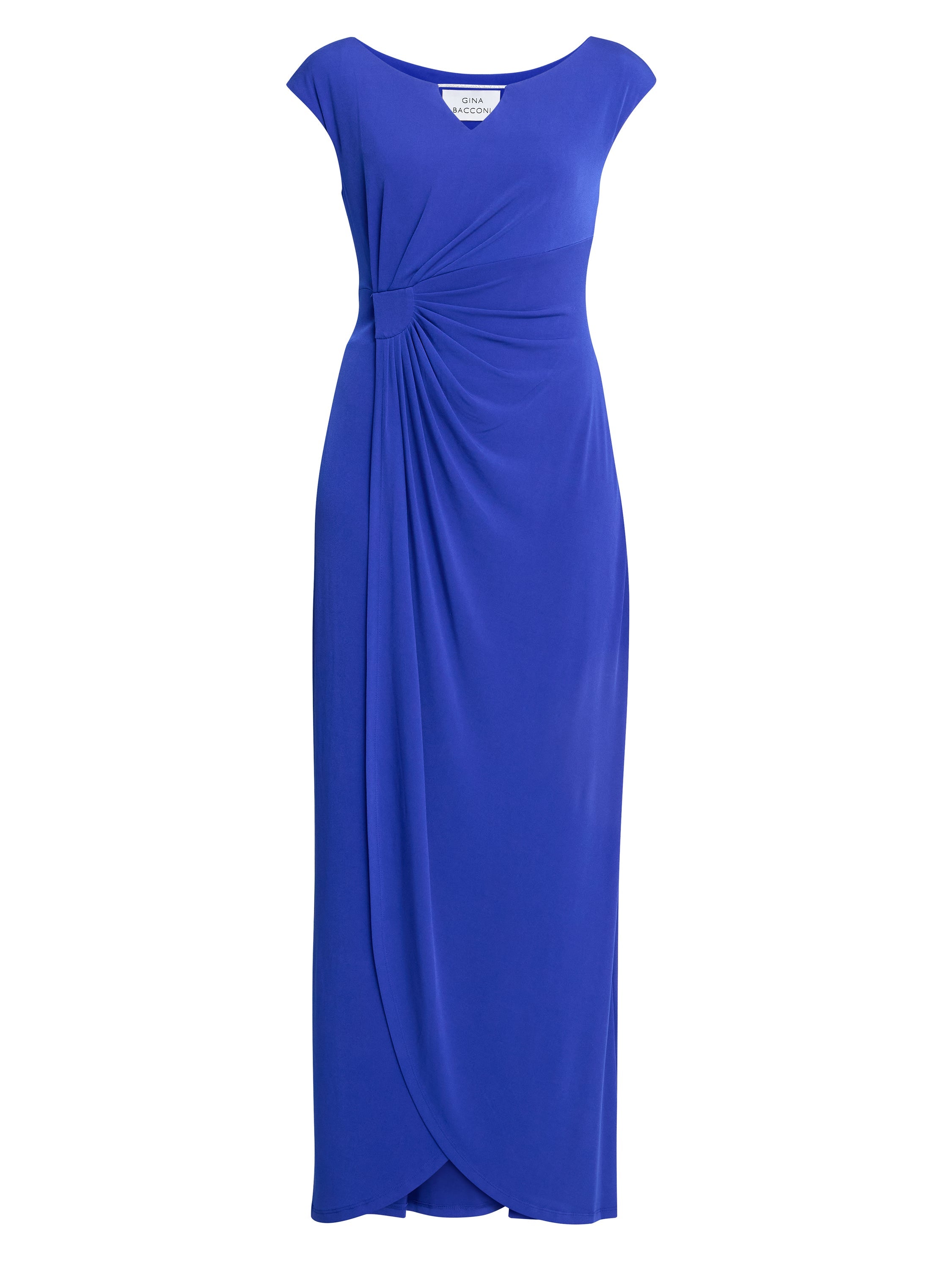 Gina Bacconi Cobalt Eileen Jersey Maxi Dress