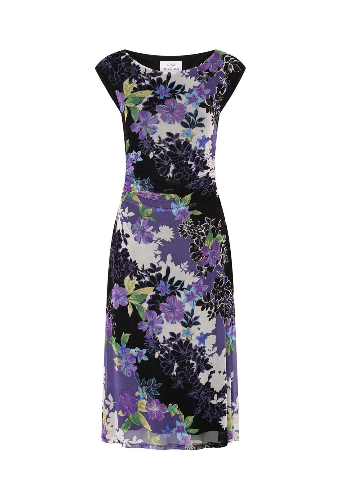 Floral patterned dress on a white background