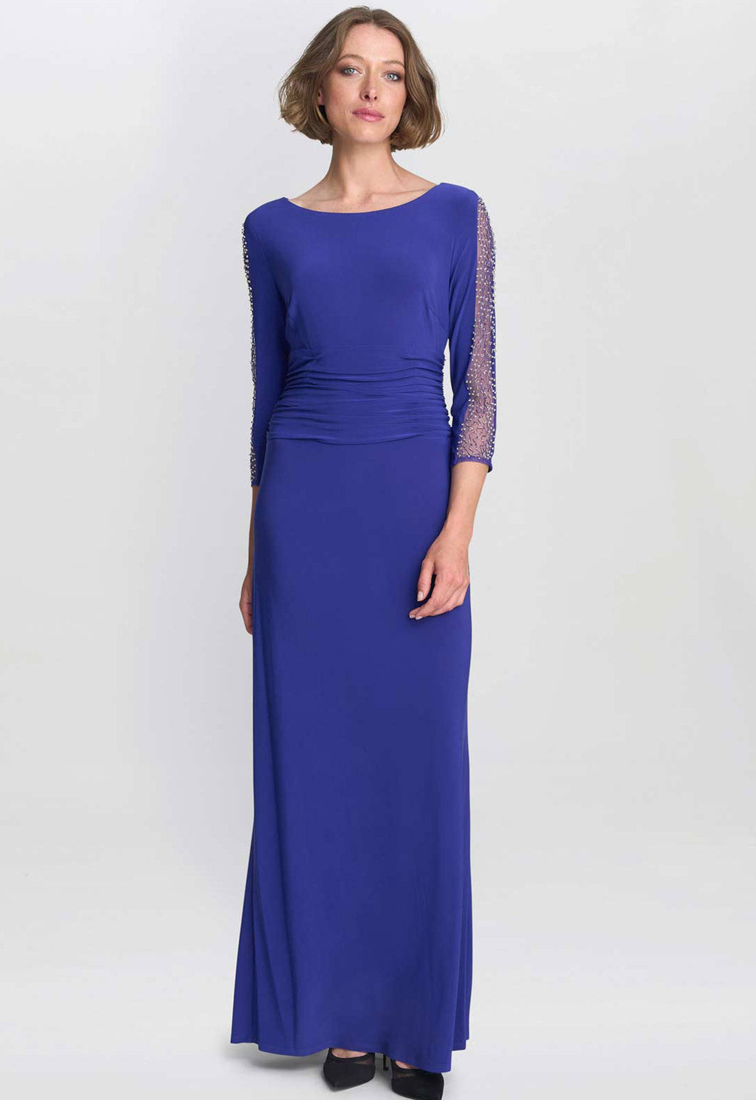 Gina Bacconi Iris Hollie Embellished Sleeve Maxi Dress