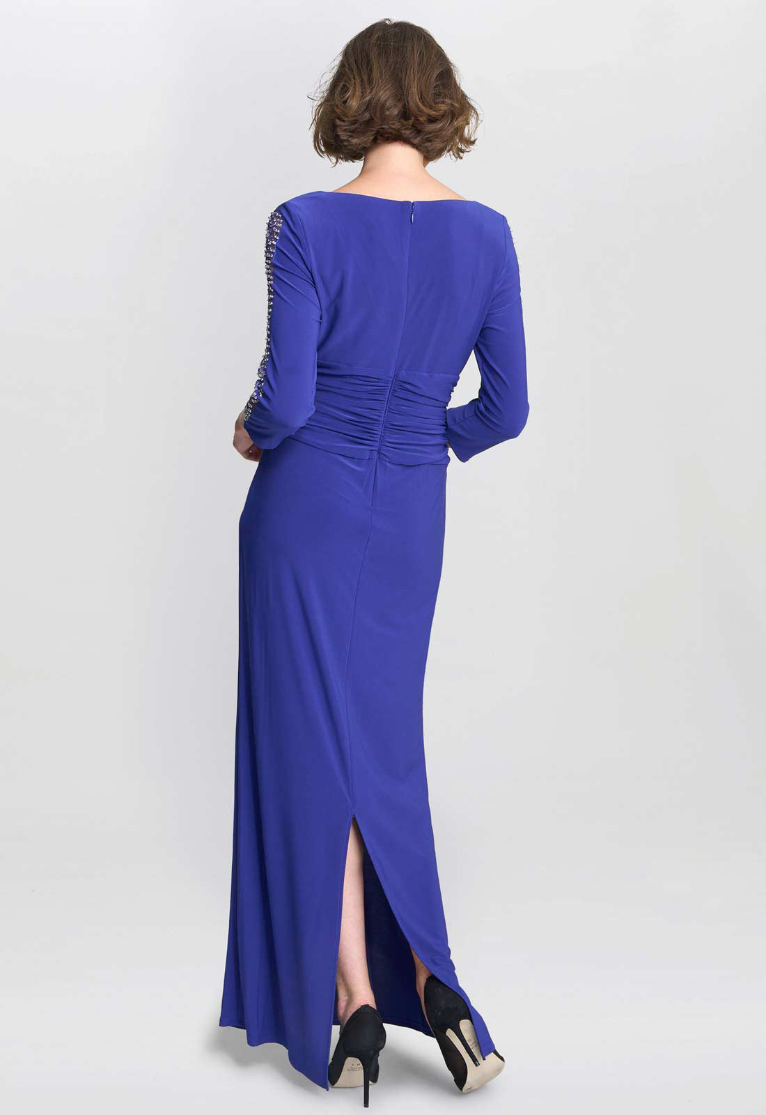 Gina Bacconi Iris Hollie Embellished Sleeve Maxi Dress